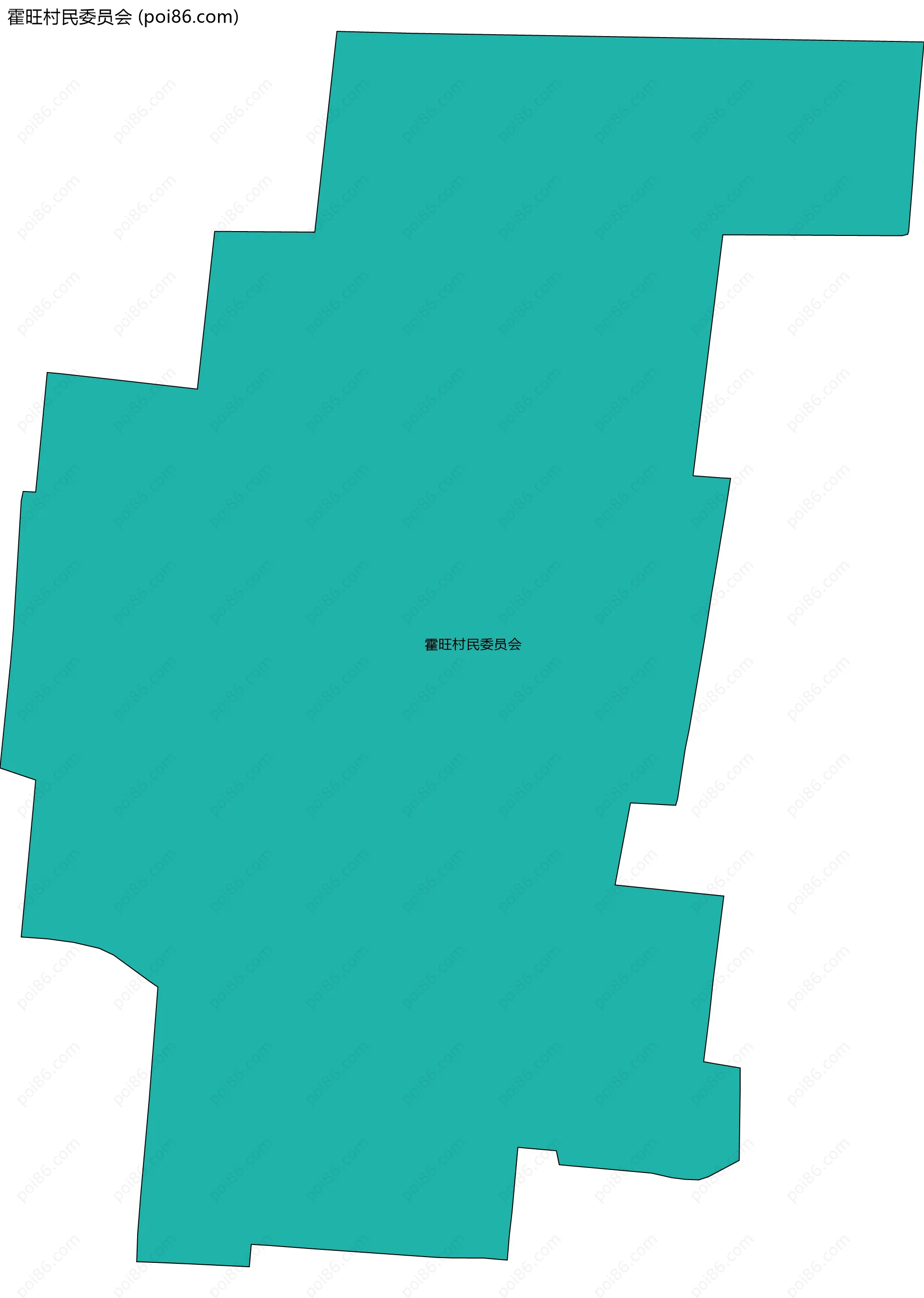 霍旺村民委员会边界地图