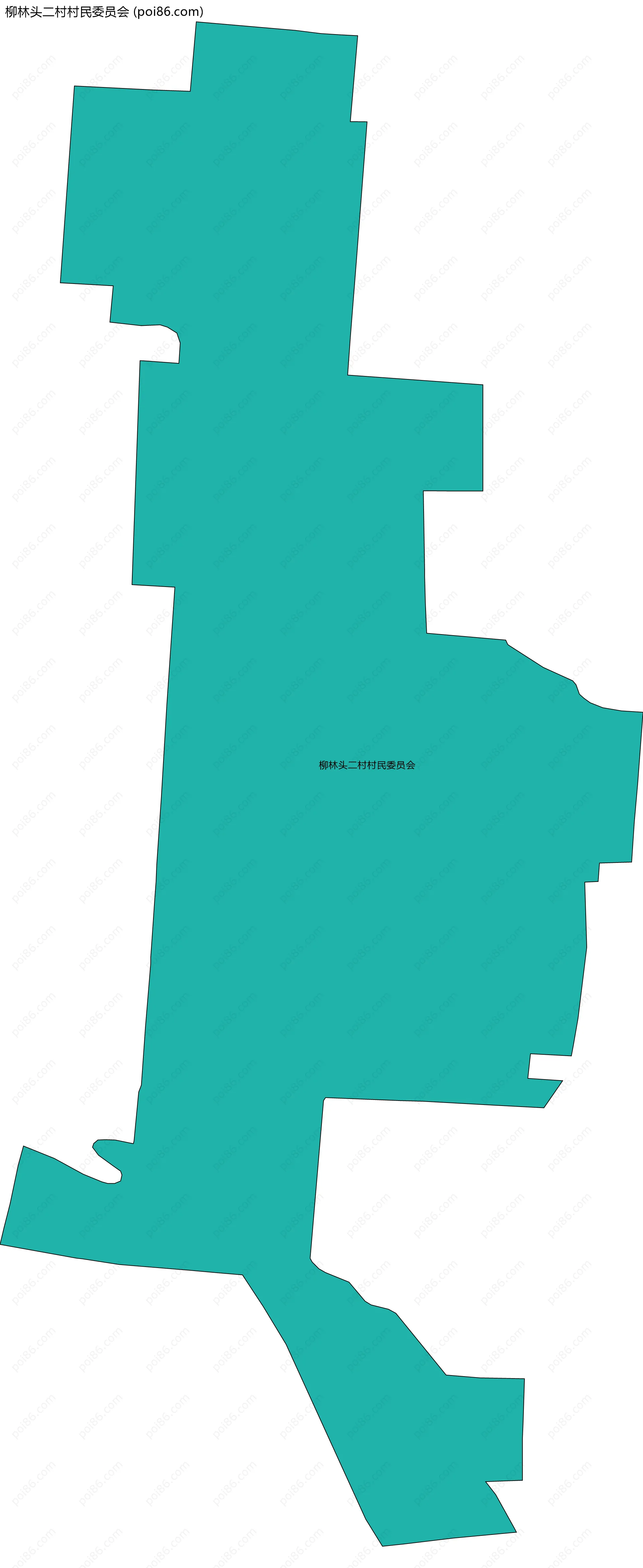 柳林头二村村民委员会边界地图
