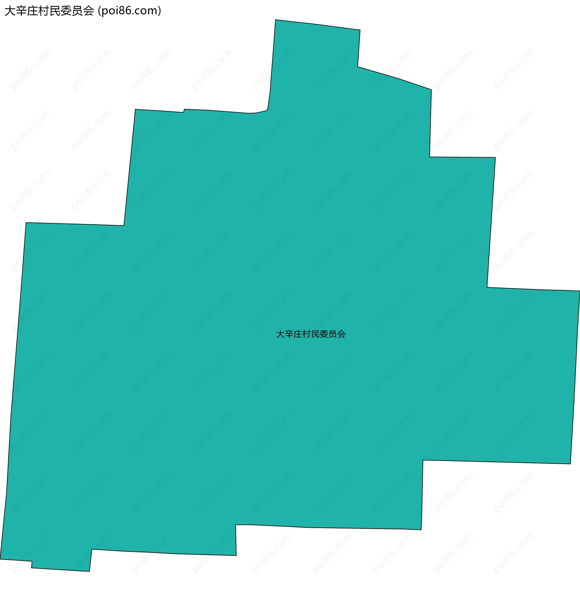 大辛庄村民委员会边界地图
