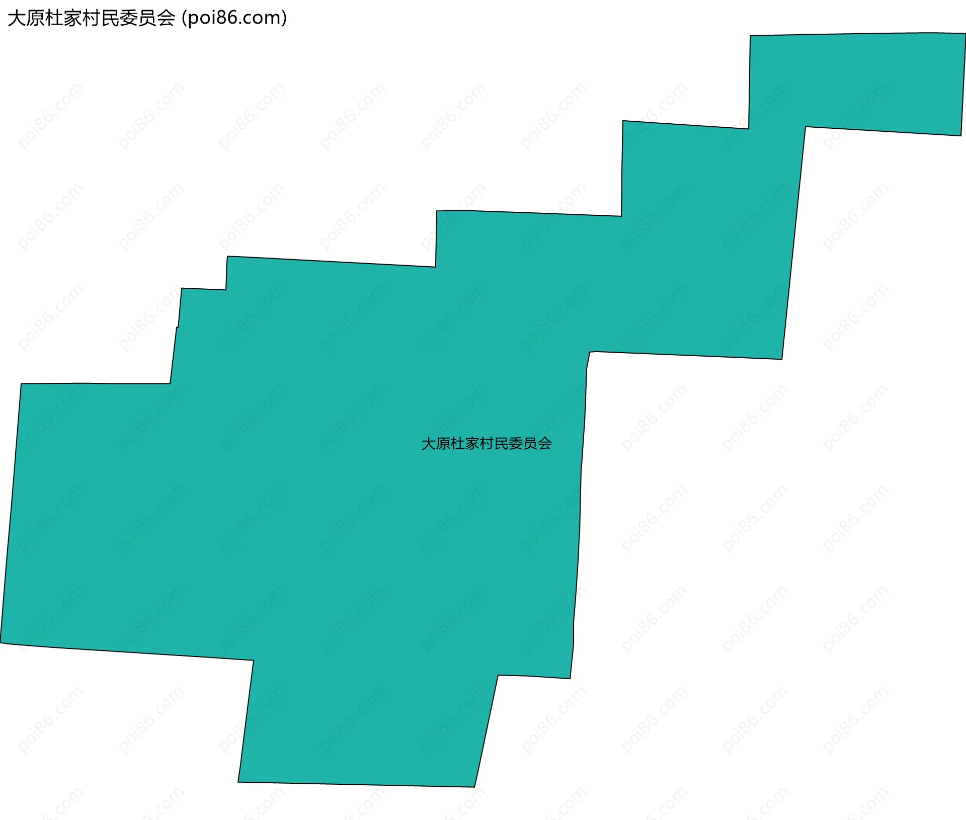 大原杜家村民委员会边界地图