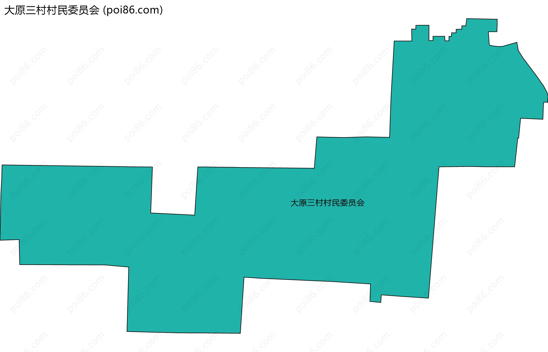 大原三村村民委员会边界地图