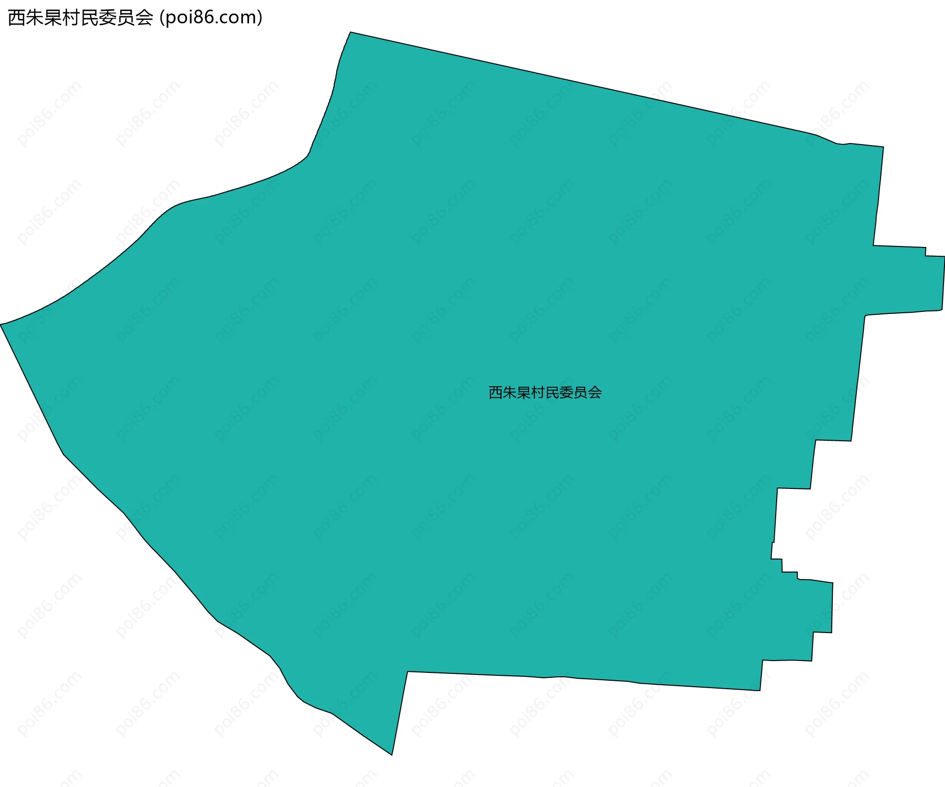 西朱杲村民委员会边界地图
