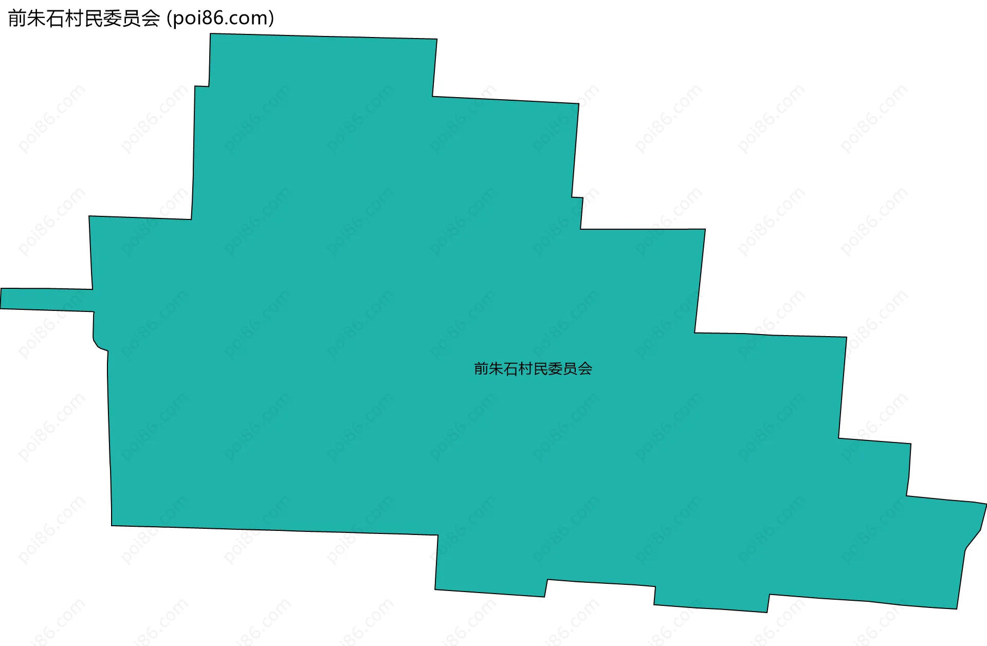 前朱石村民委员会边界地图