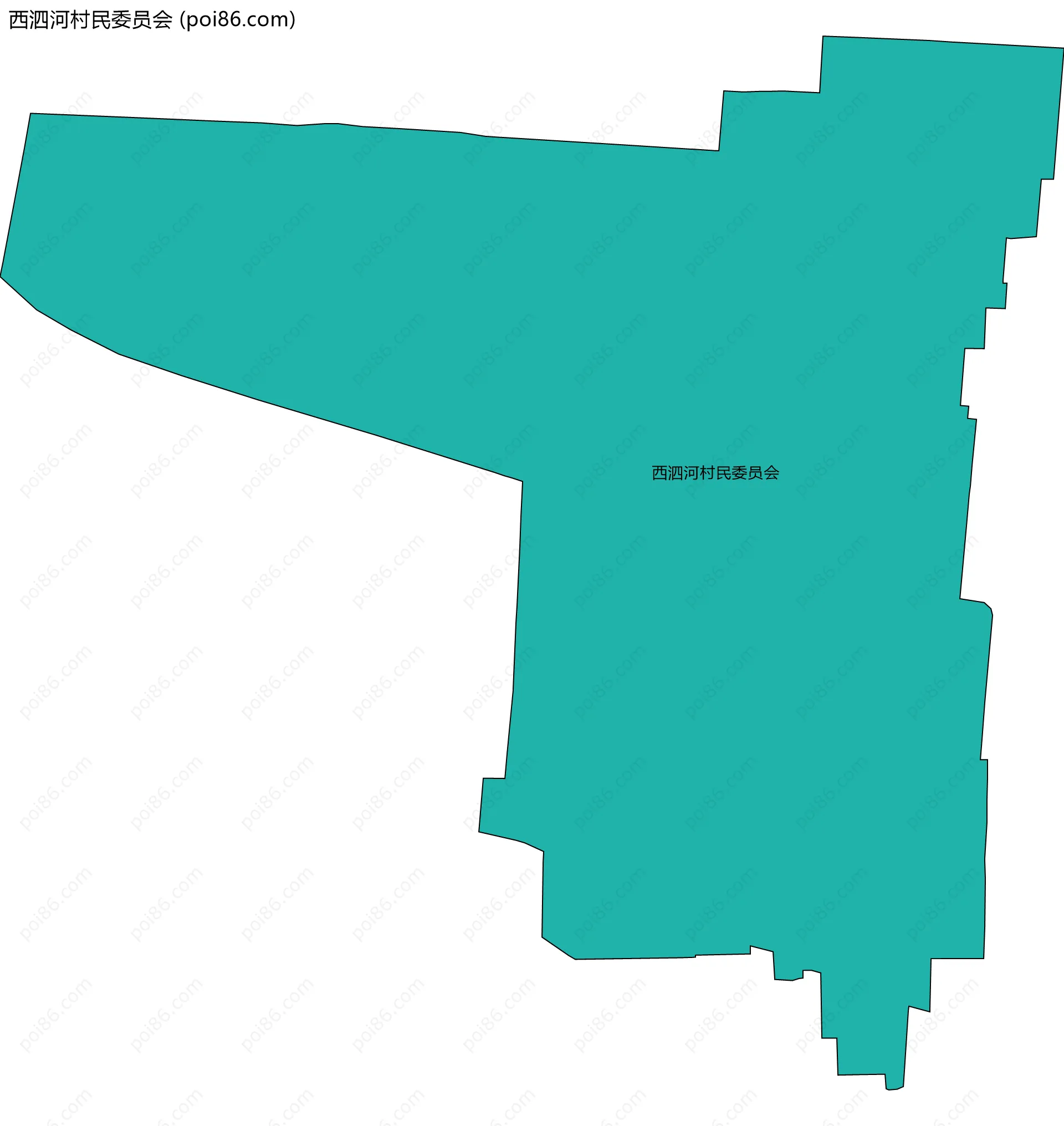 西泗河村民委员会边界地图