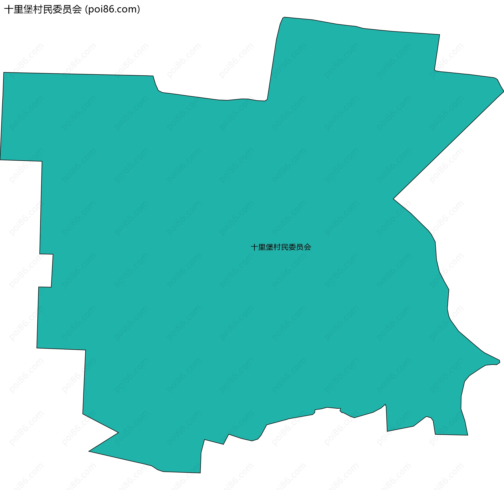 十里堡村民委员会边界地图