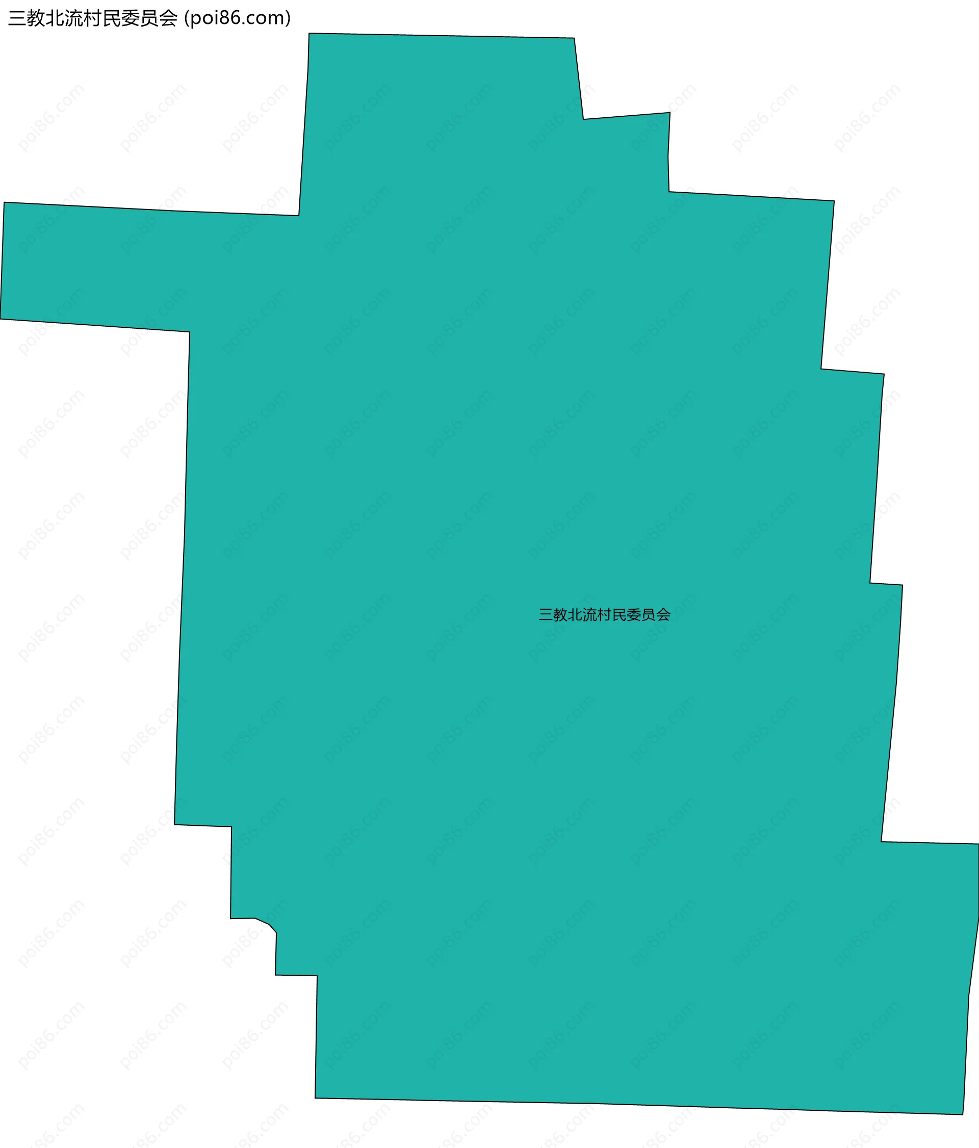 三教北流村民委员会边界地图