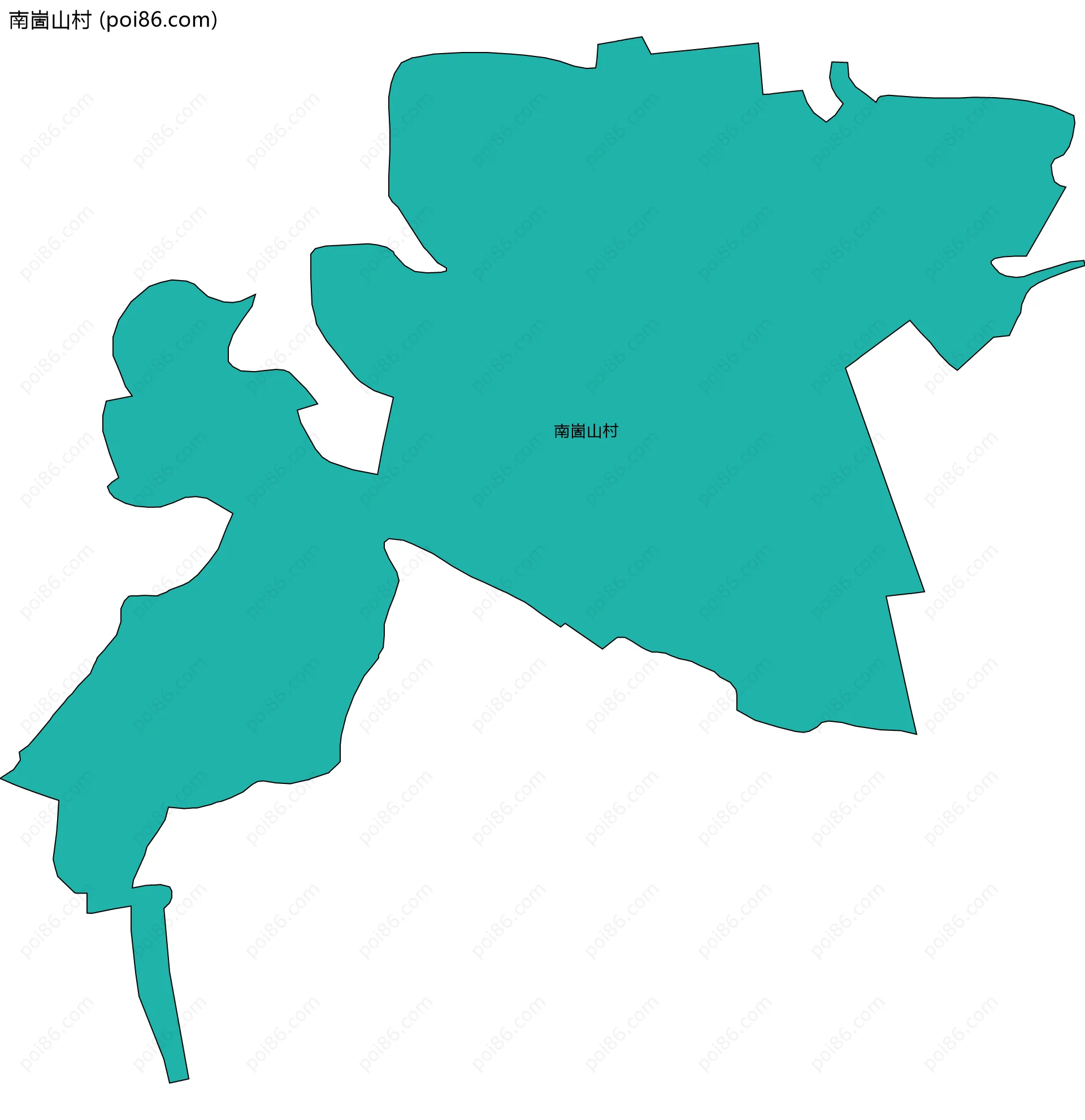 南崮山村边界地图