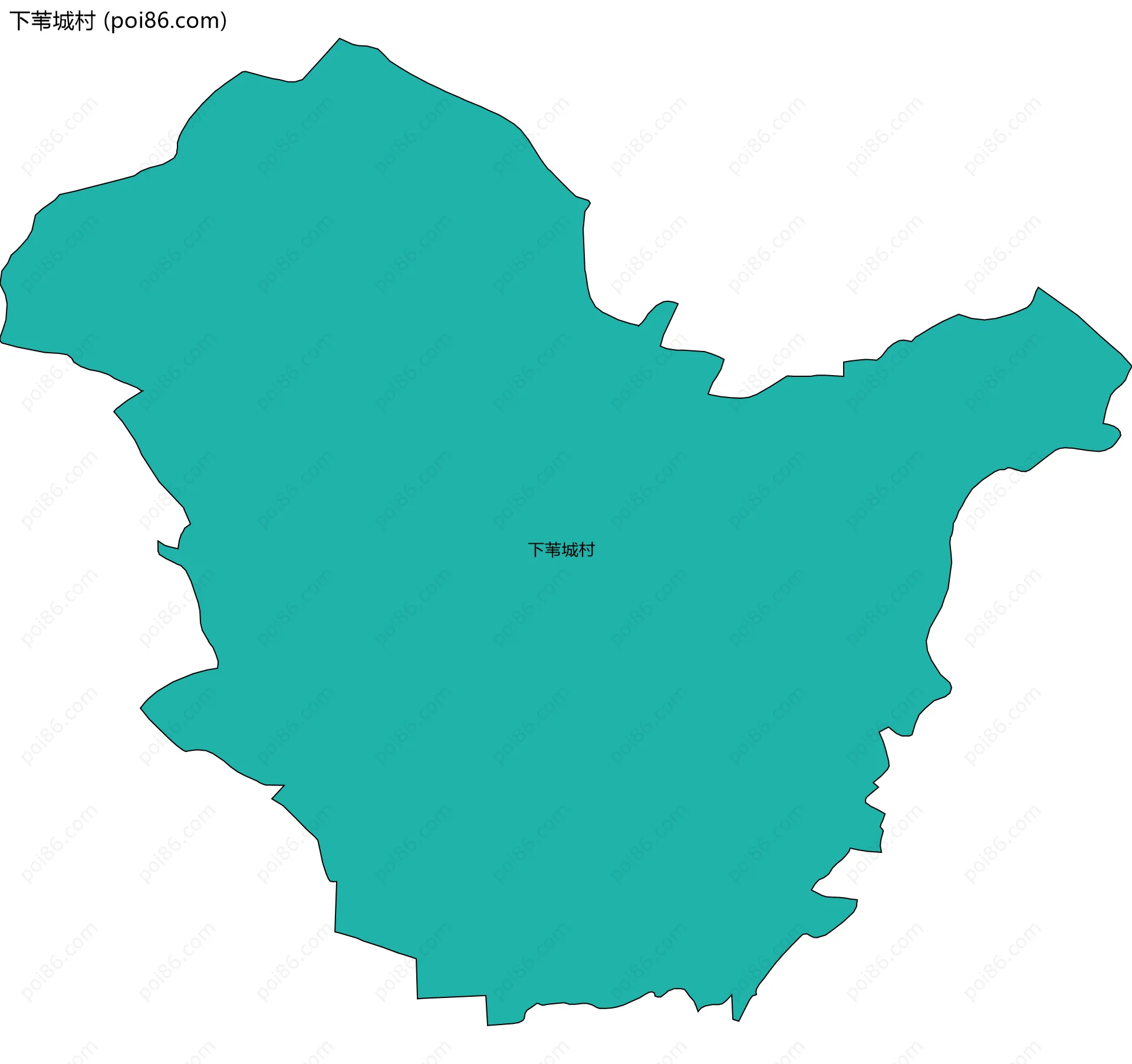 下苇城村边界地图