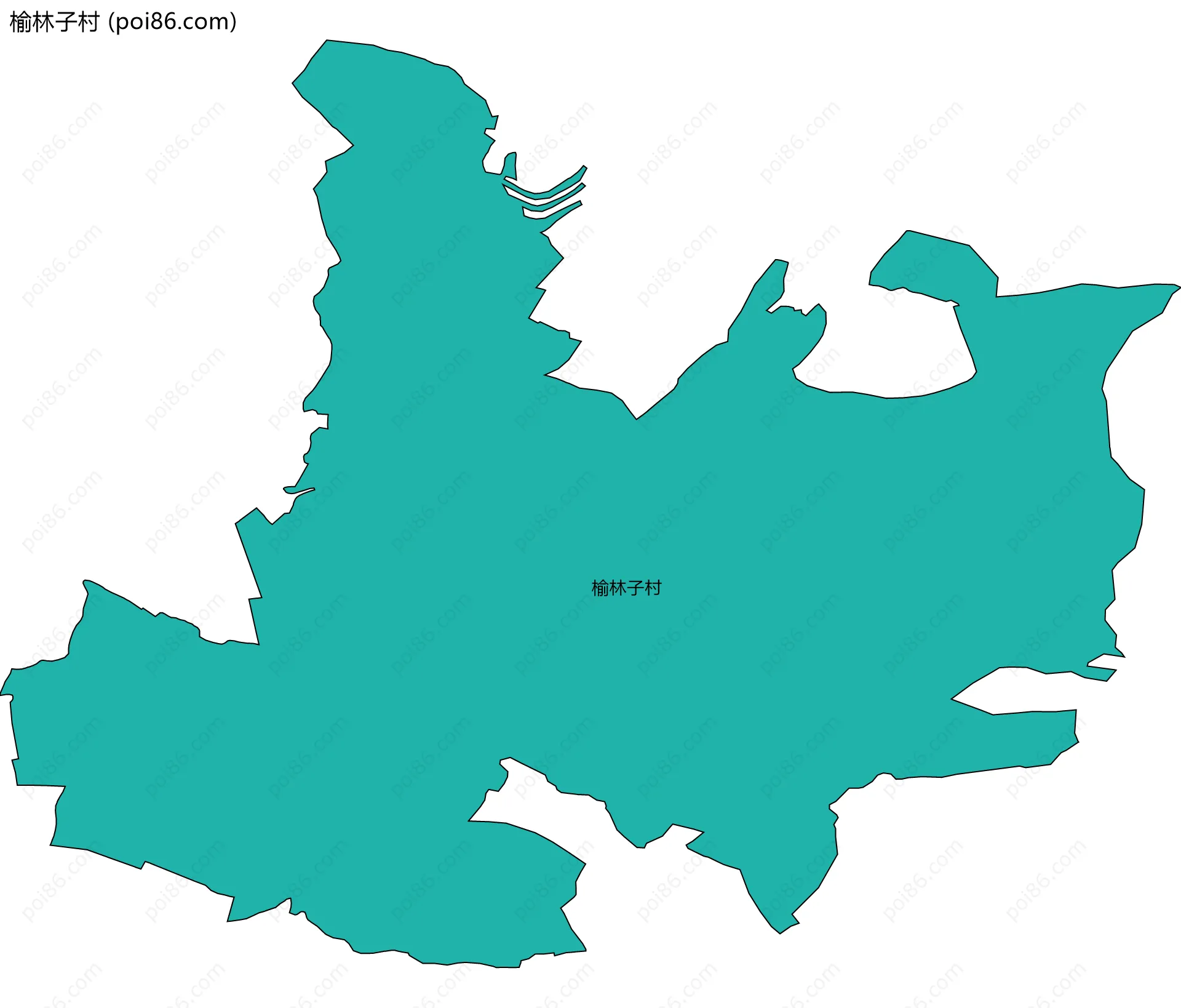 榆林子村边界地图