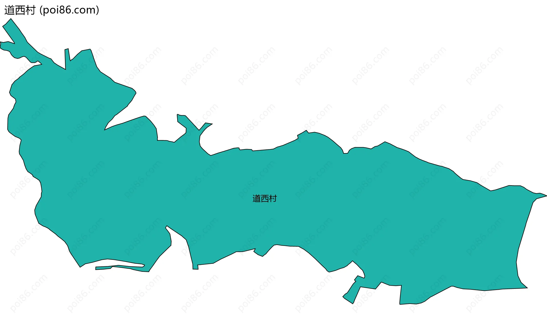 道西村边界地图