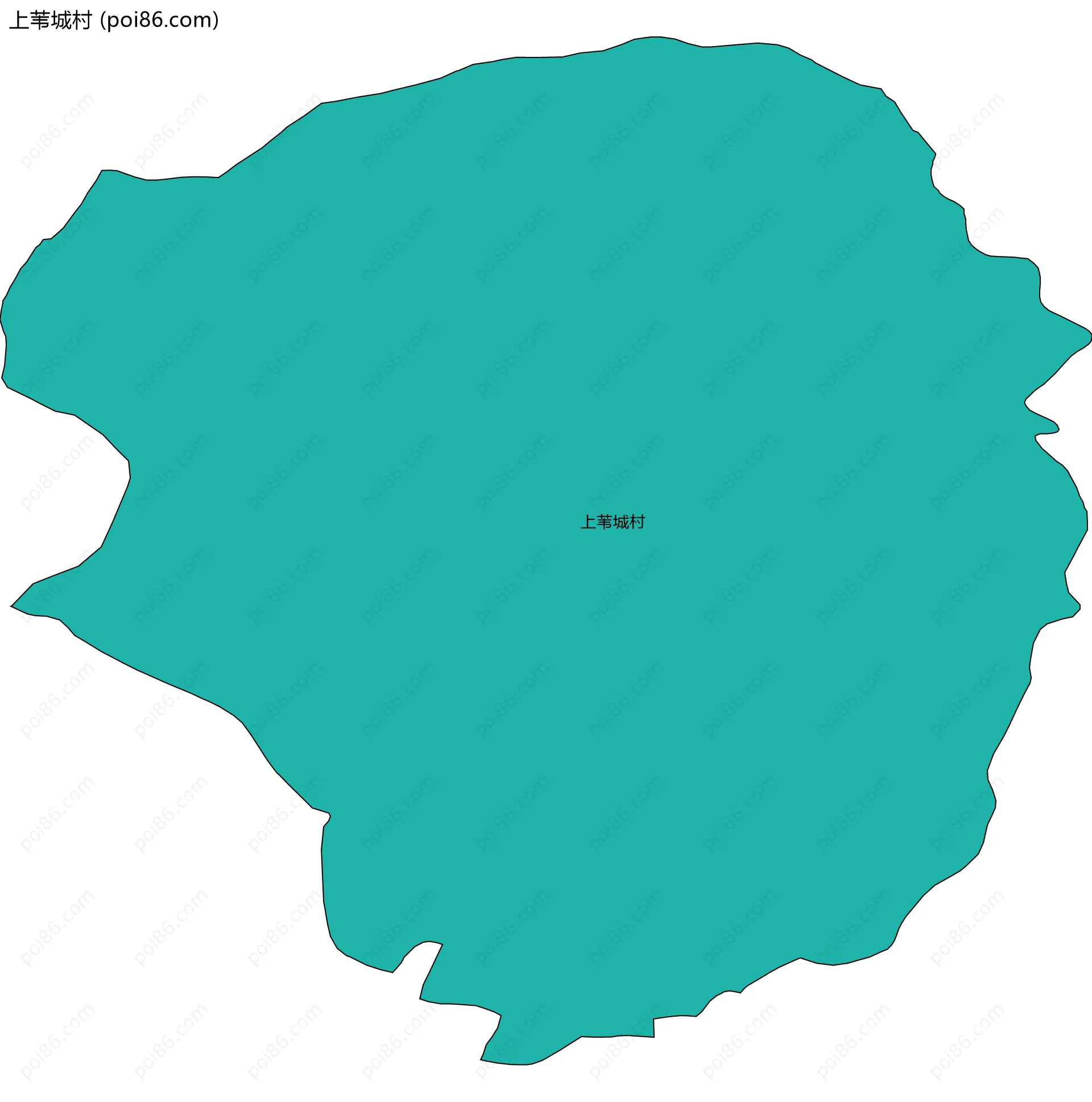 上苇城村边界地图