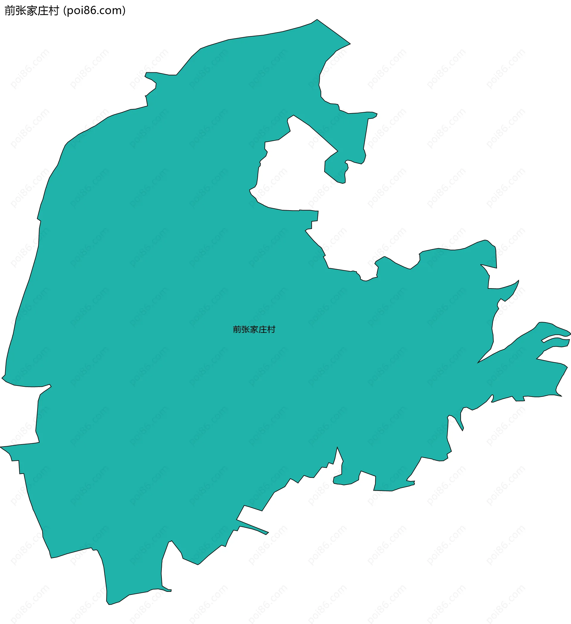 前张家庄村边界地图