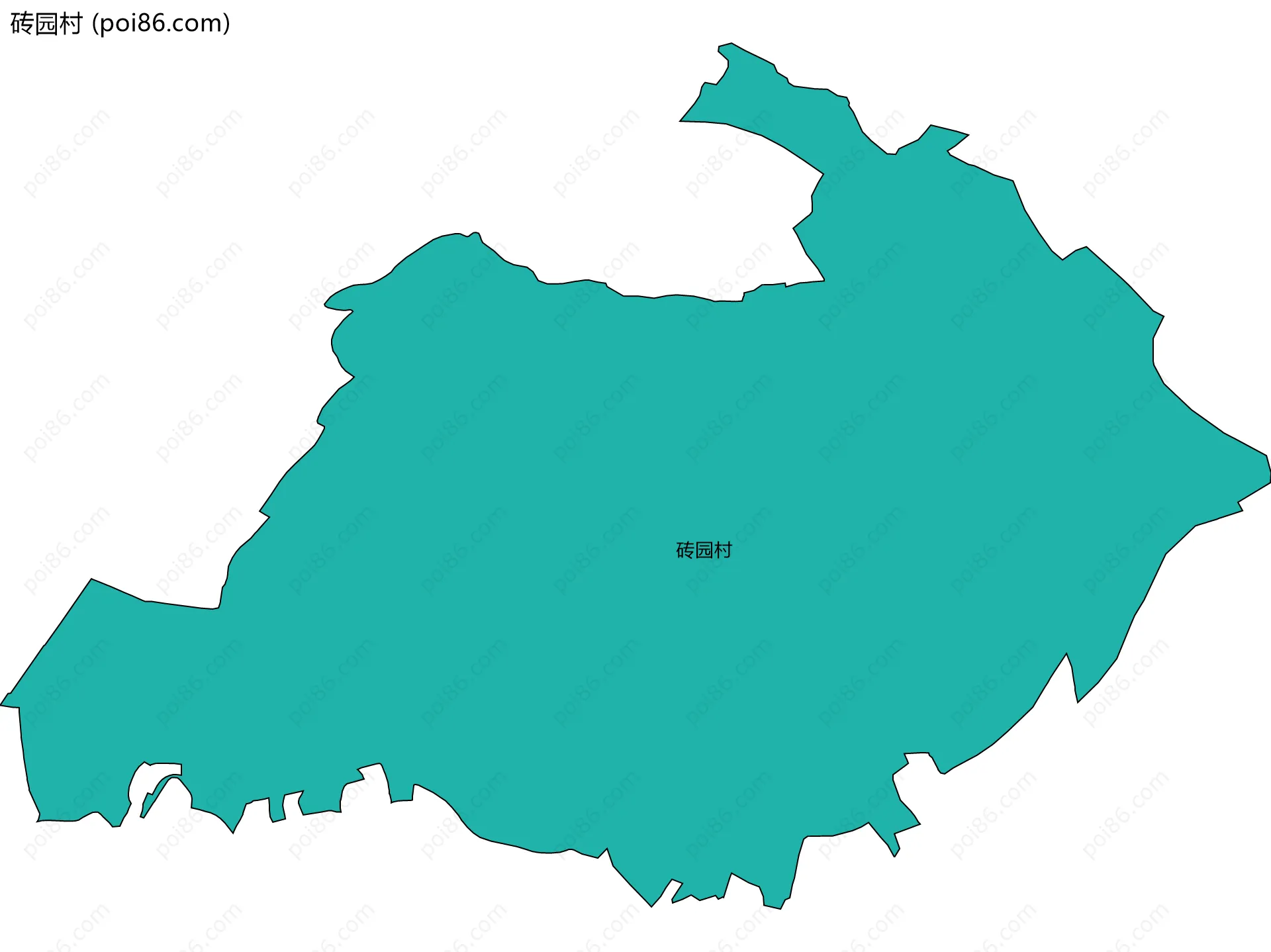 砖园村边界地图