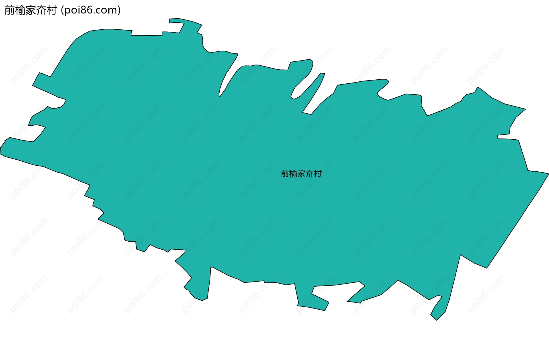 前榆家夼村边界地图