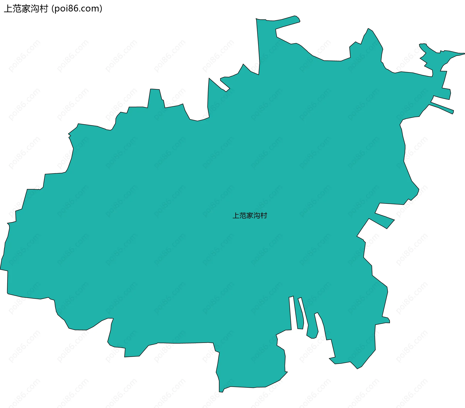 上范家沟村边界地图