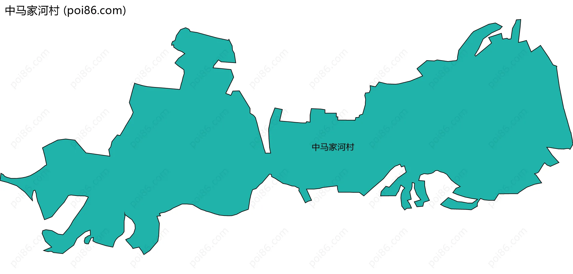 中马家河村边界地图