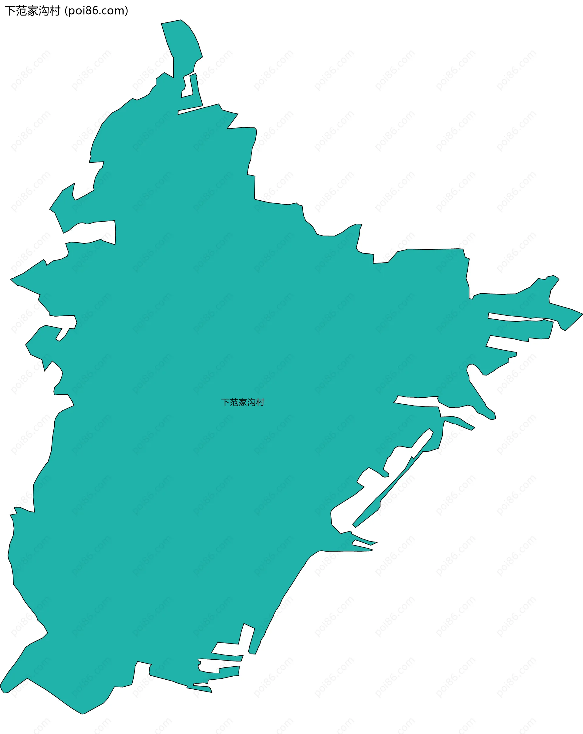 下范家沟村边界地图