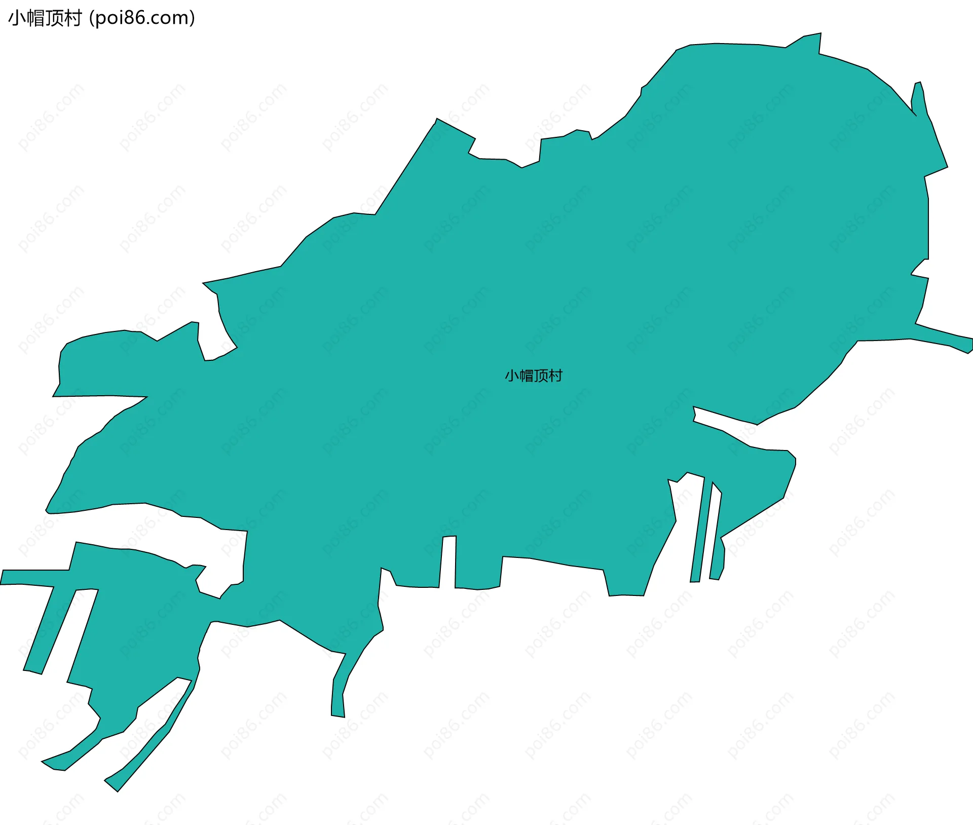 小帽顶村边界地图