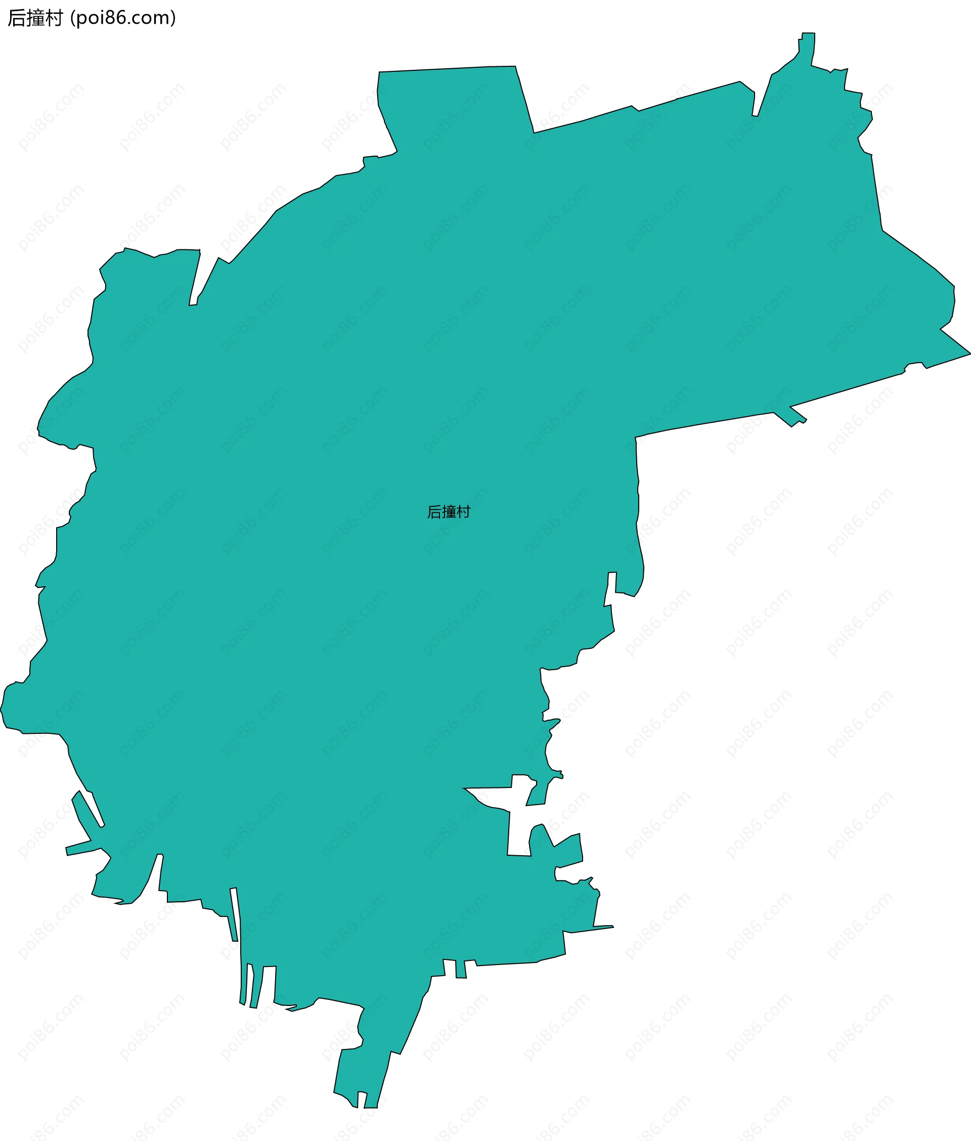 后撞村边界地图