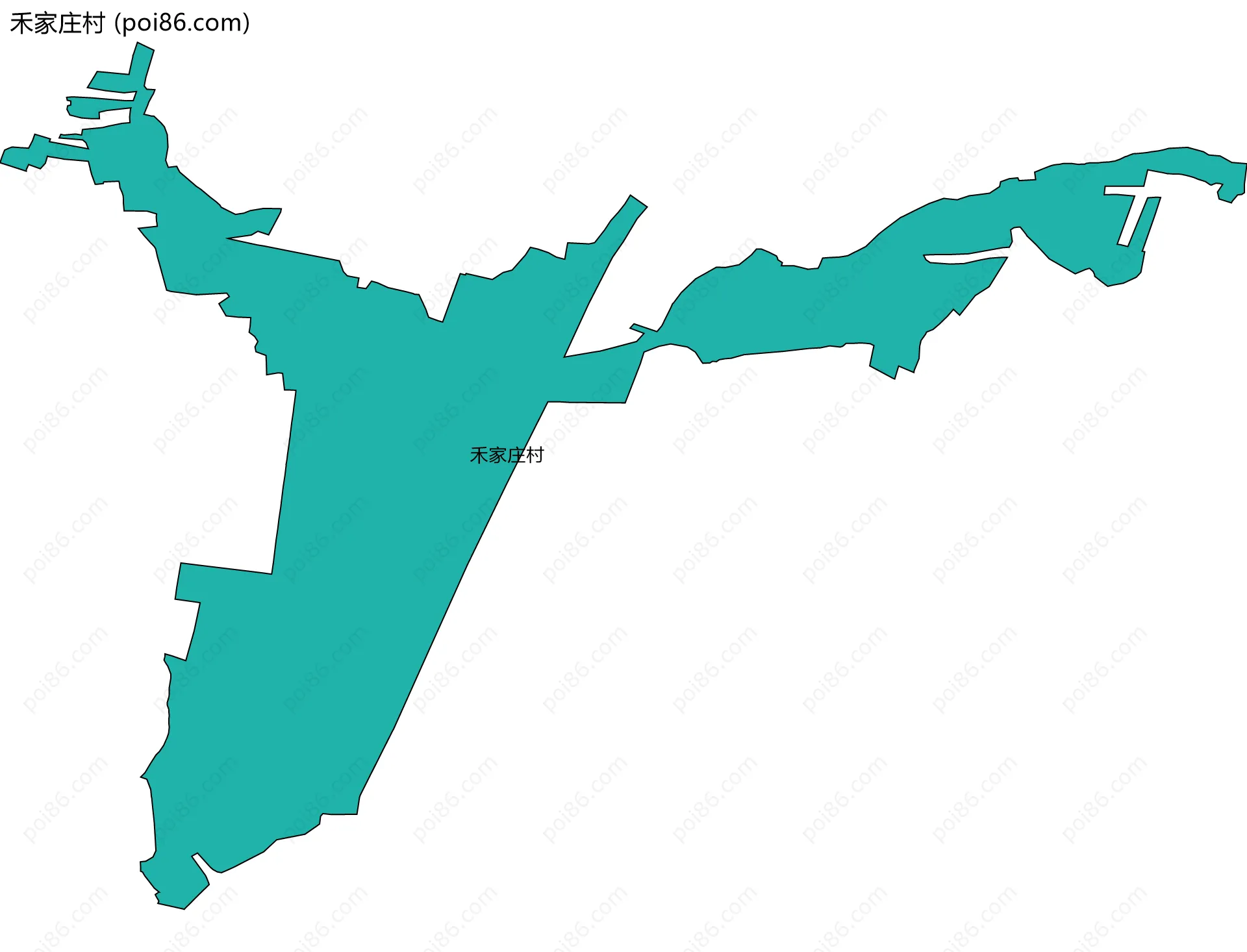 禾家庄村边界地图