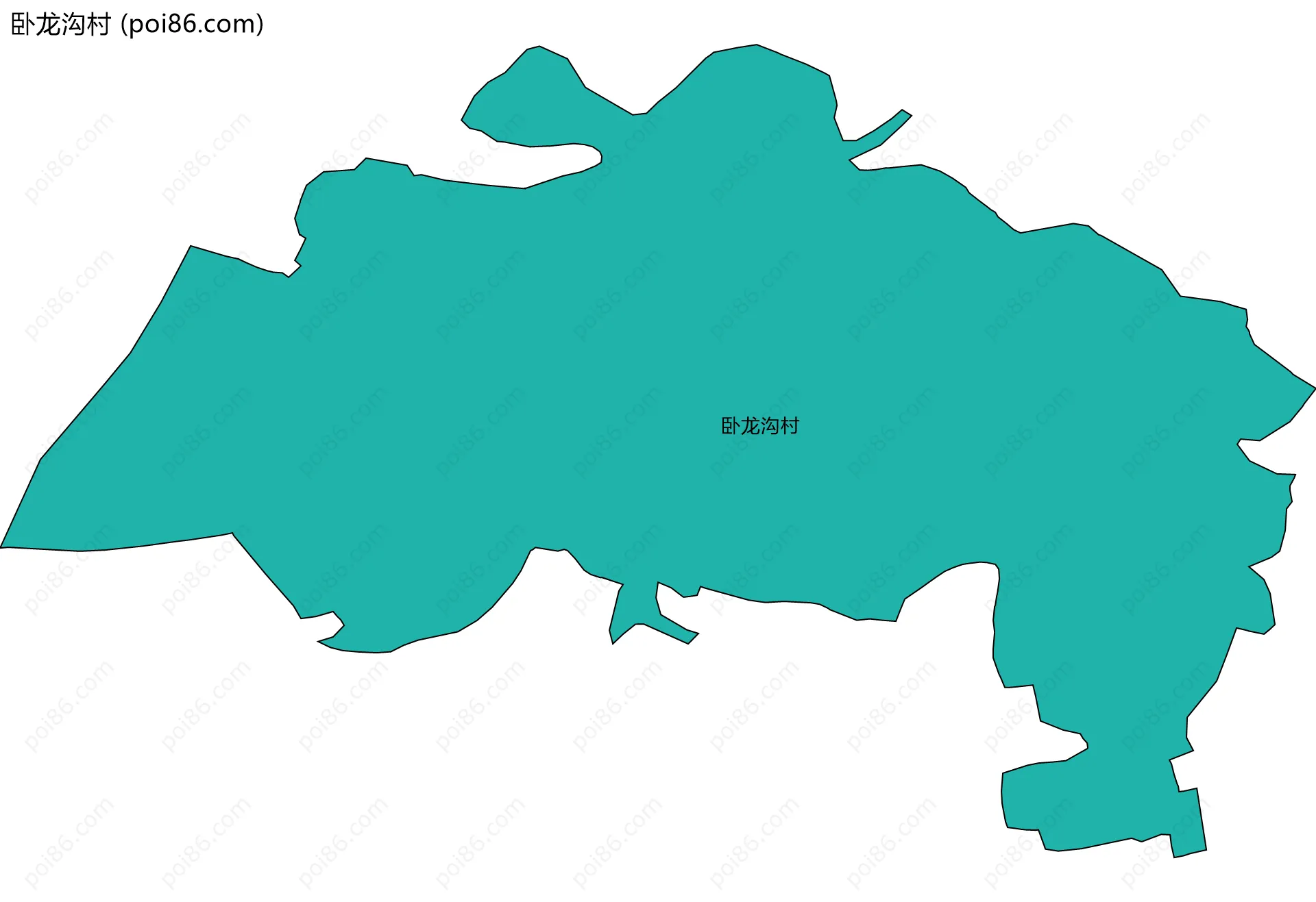 卧龙沟村边界地图