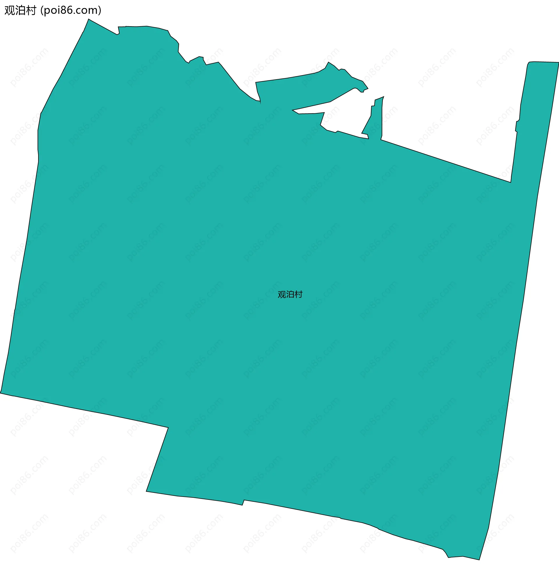 观泊村边界地图