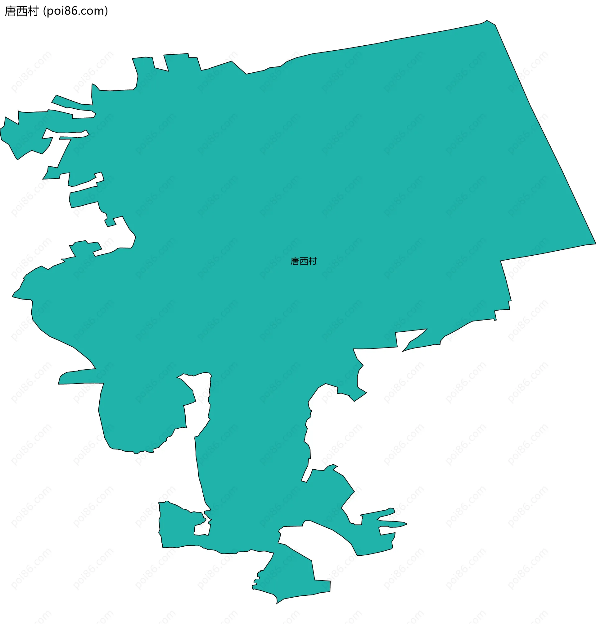 唐西村边界地图