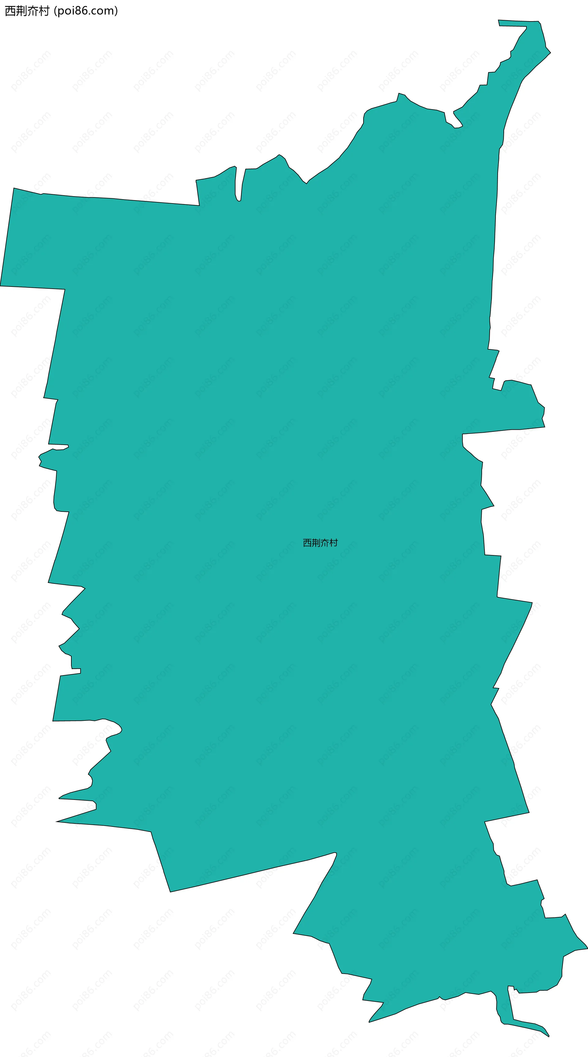 西荆夼村边界地图