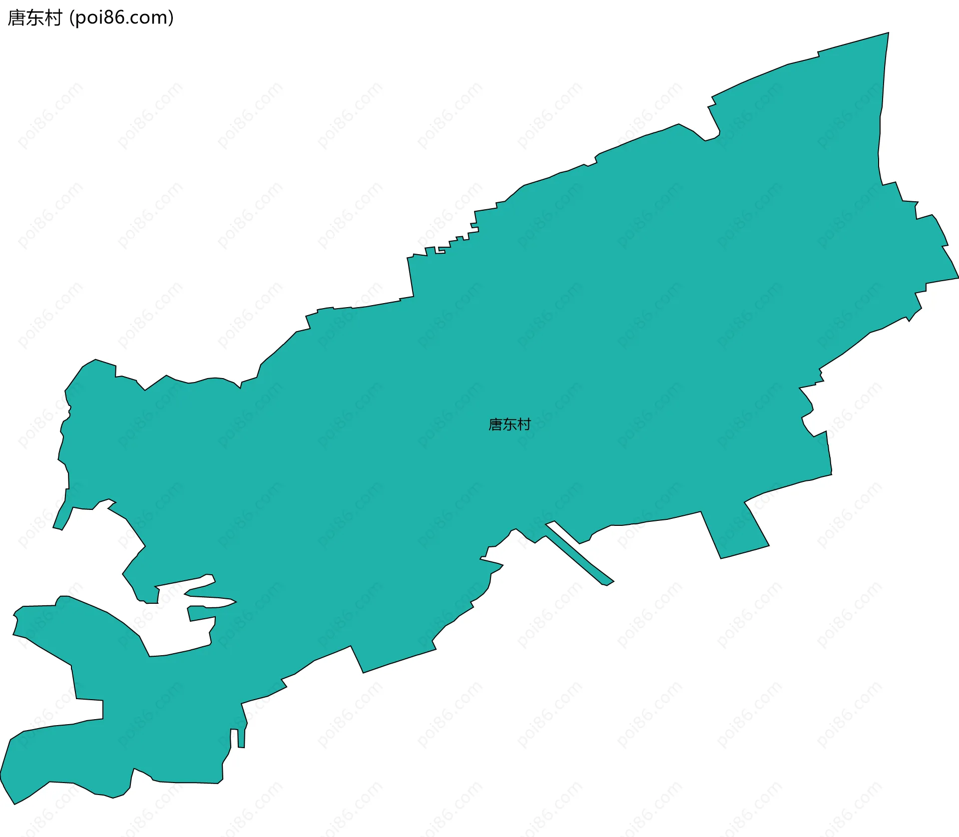 唐东村边界地图