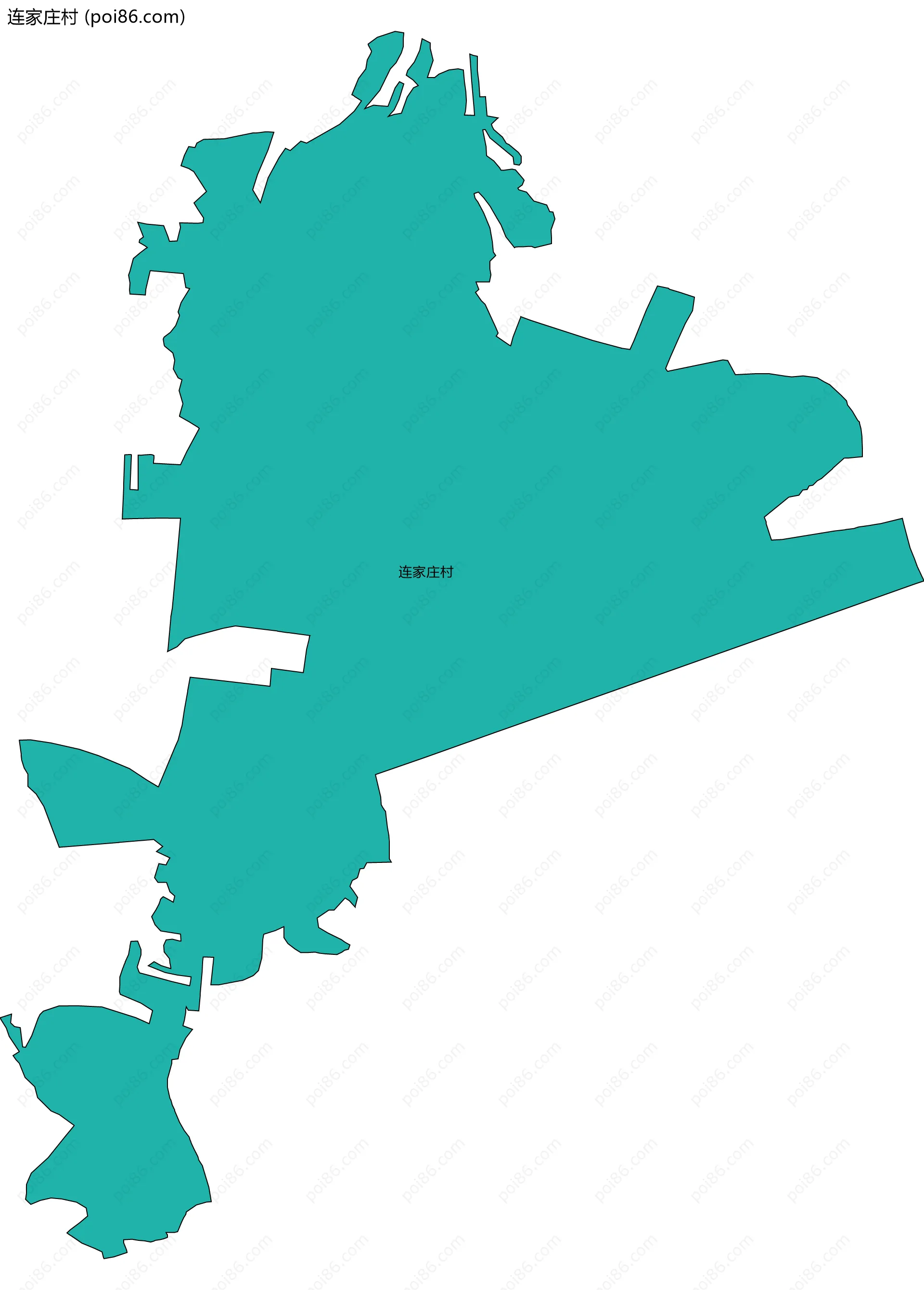 连家庄村边界地图