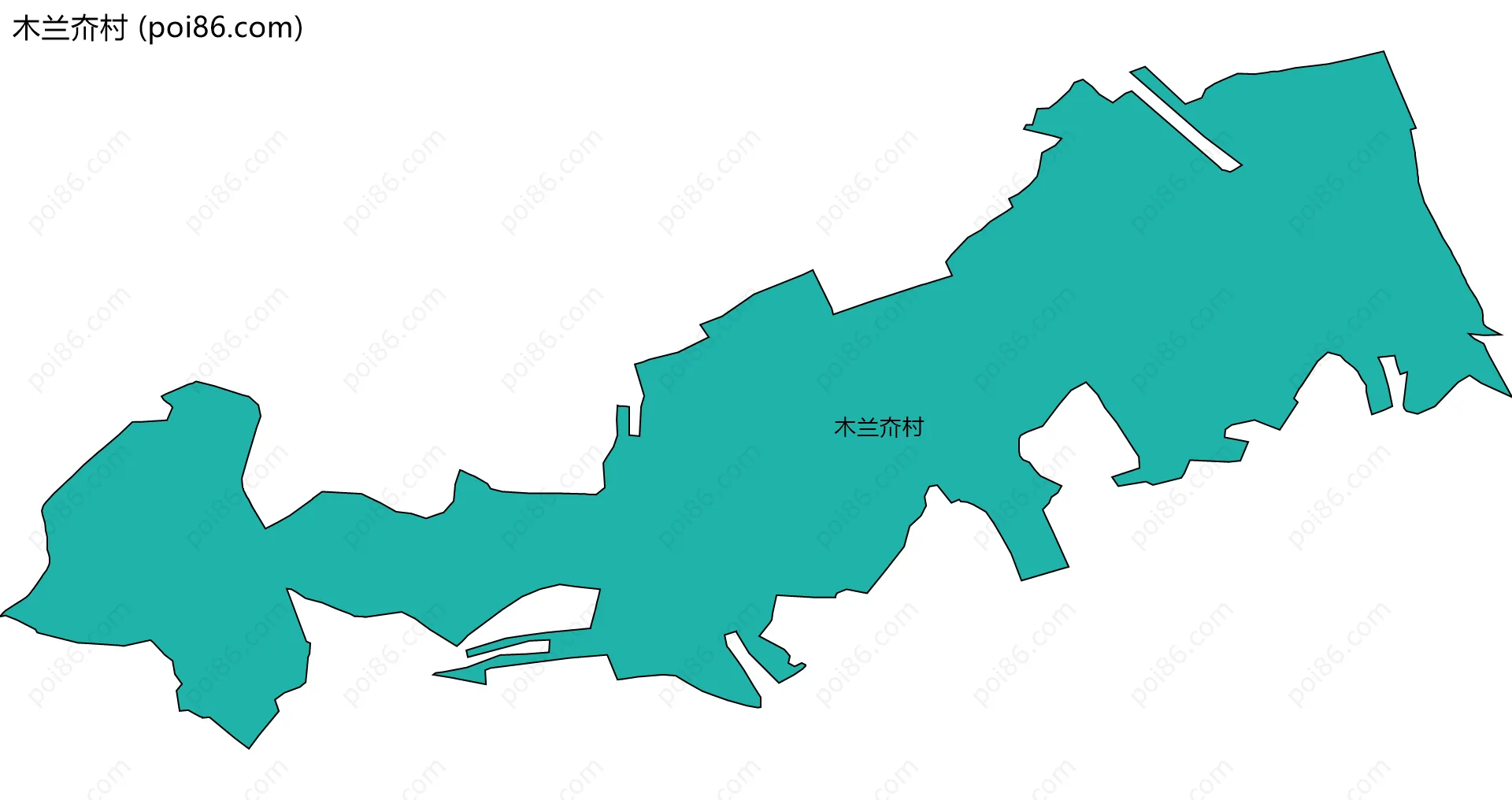 木兰夼村边界地图