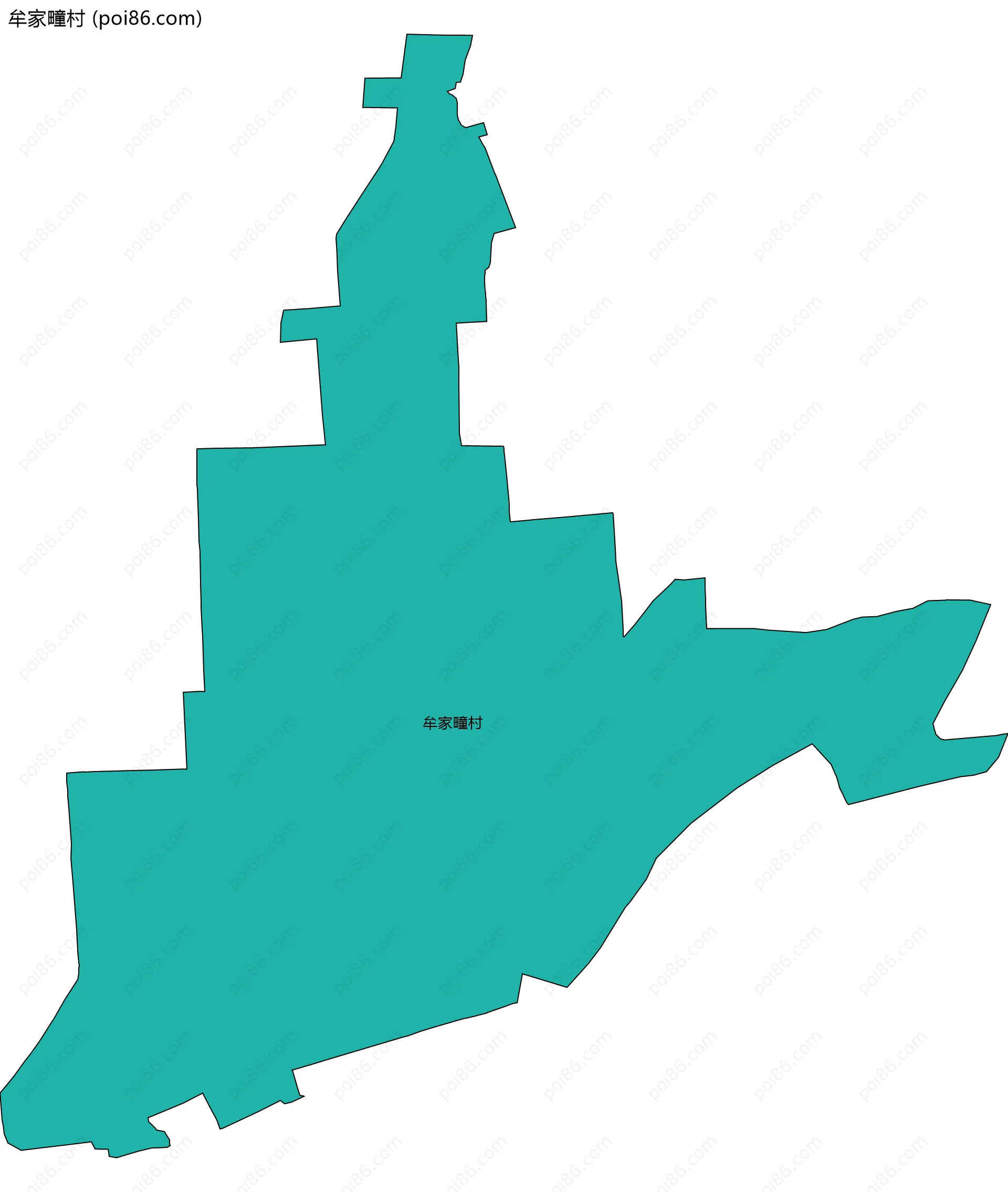 牟家疃村边界地图