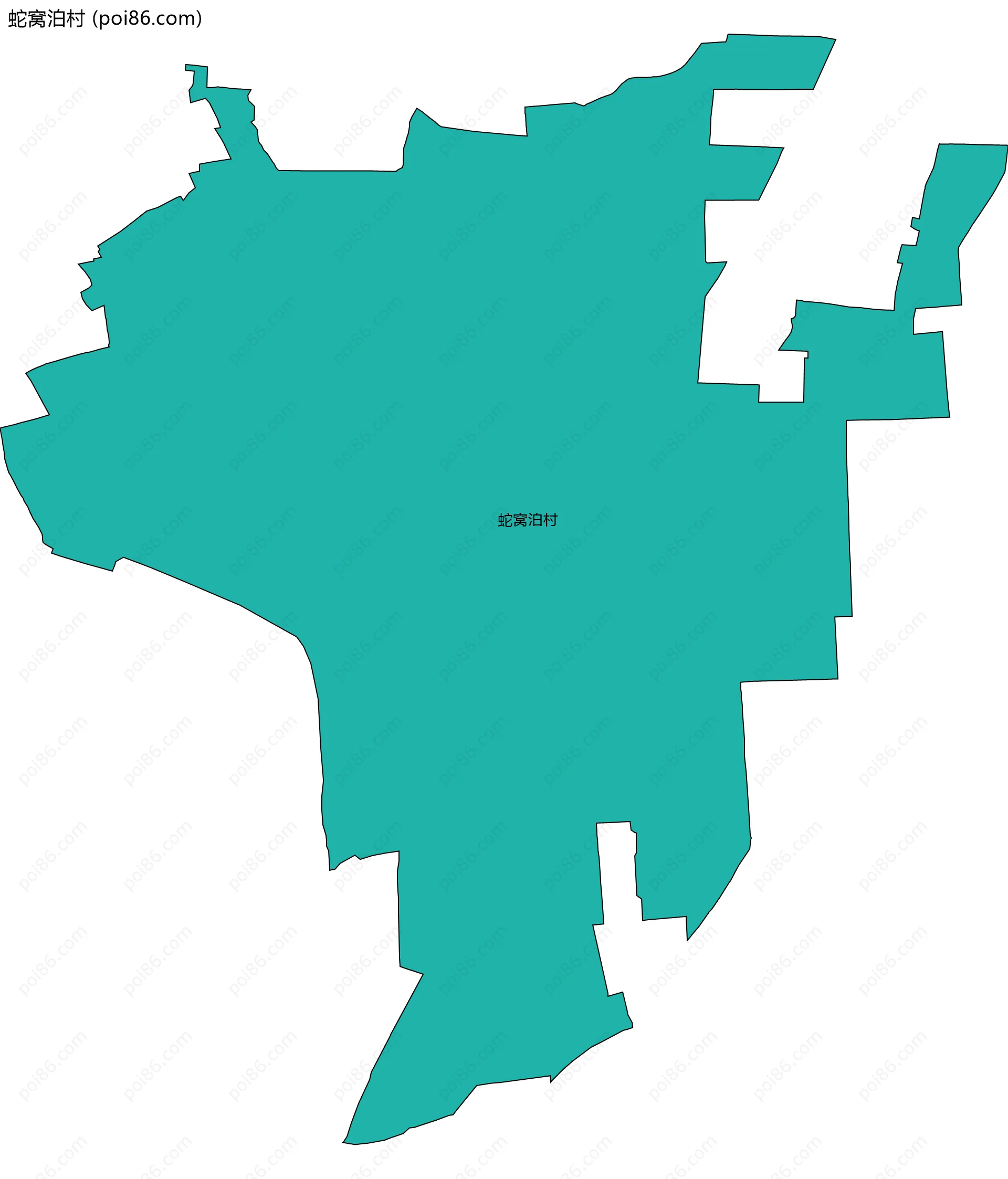 蛇窝泊村边界地图