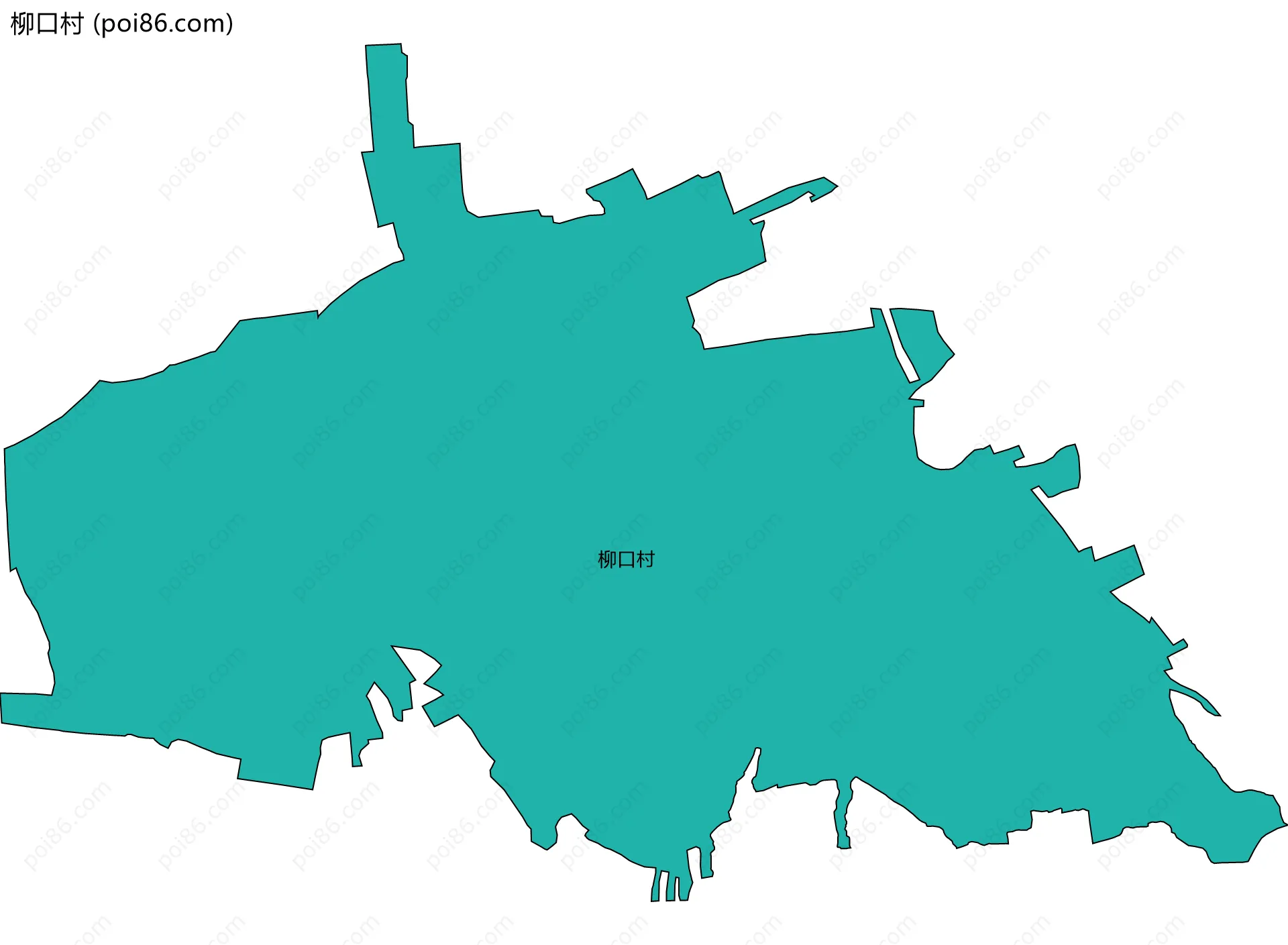 柳口村边界地图