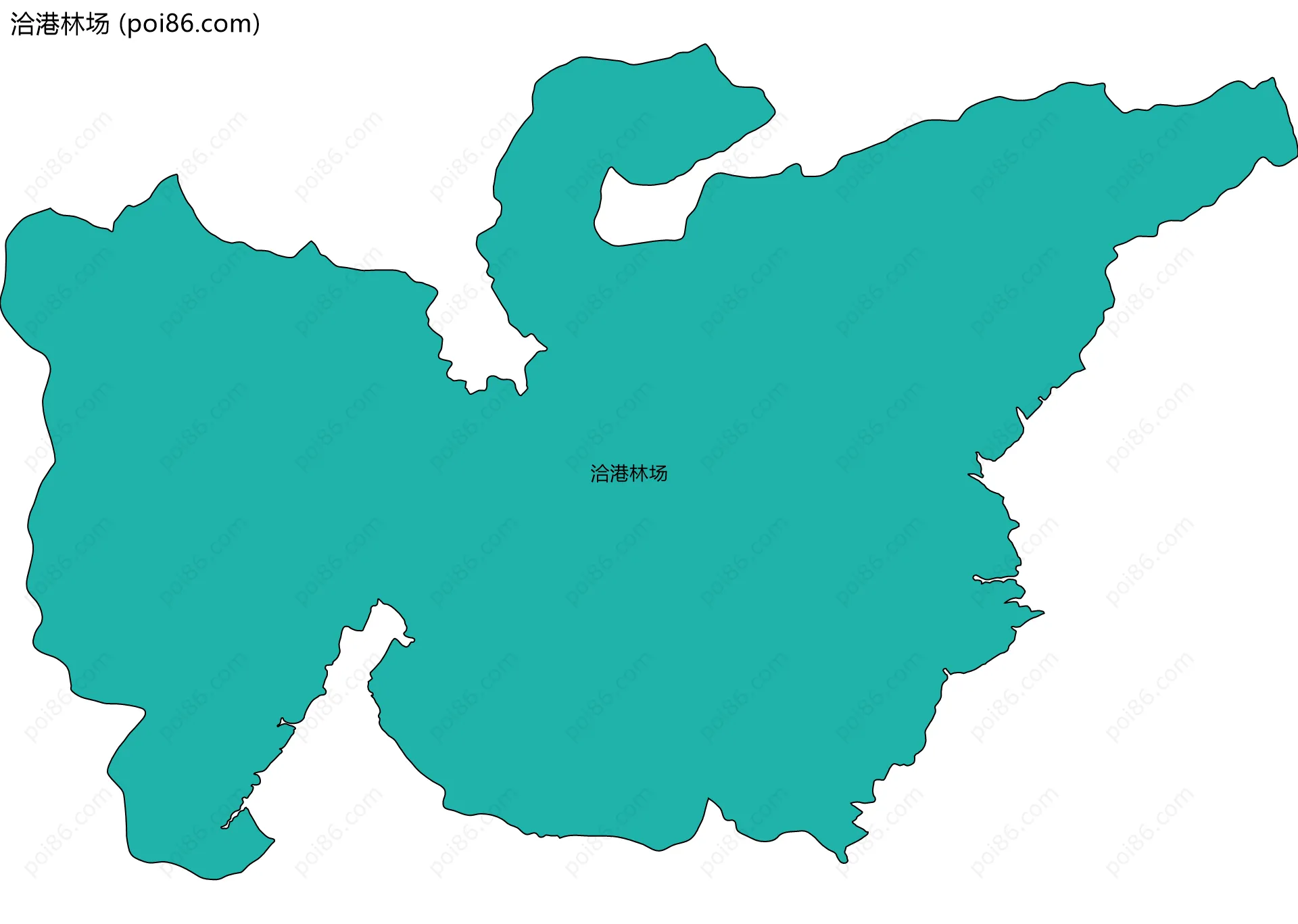 洽港林场边界地图