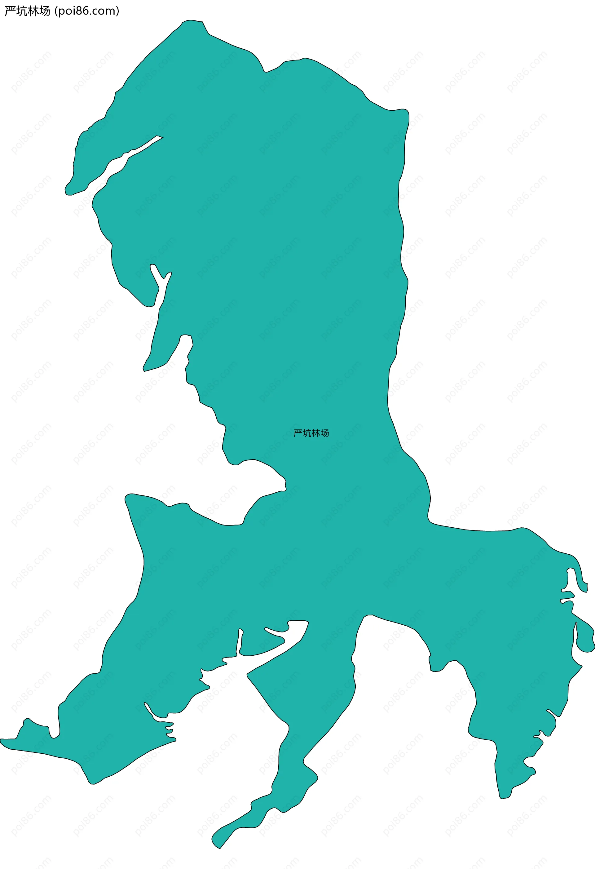 严坑林场边界地图