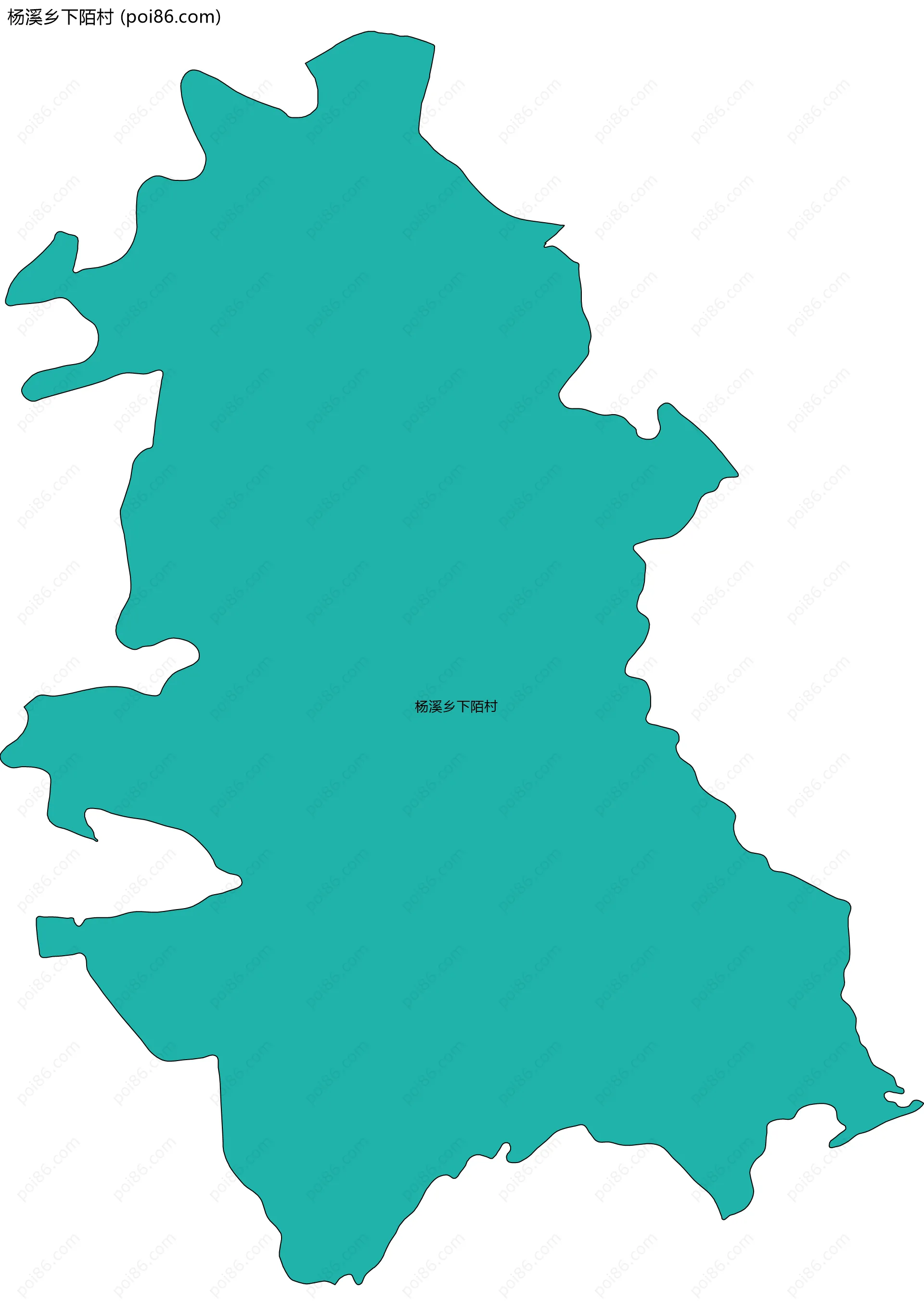 杨溪乡下陌村边界地图