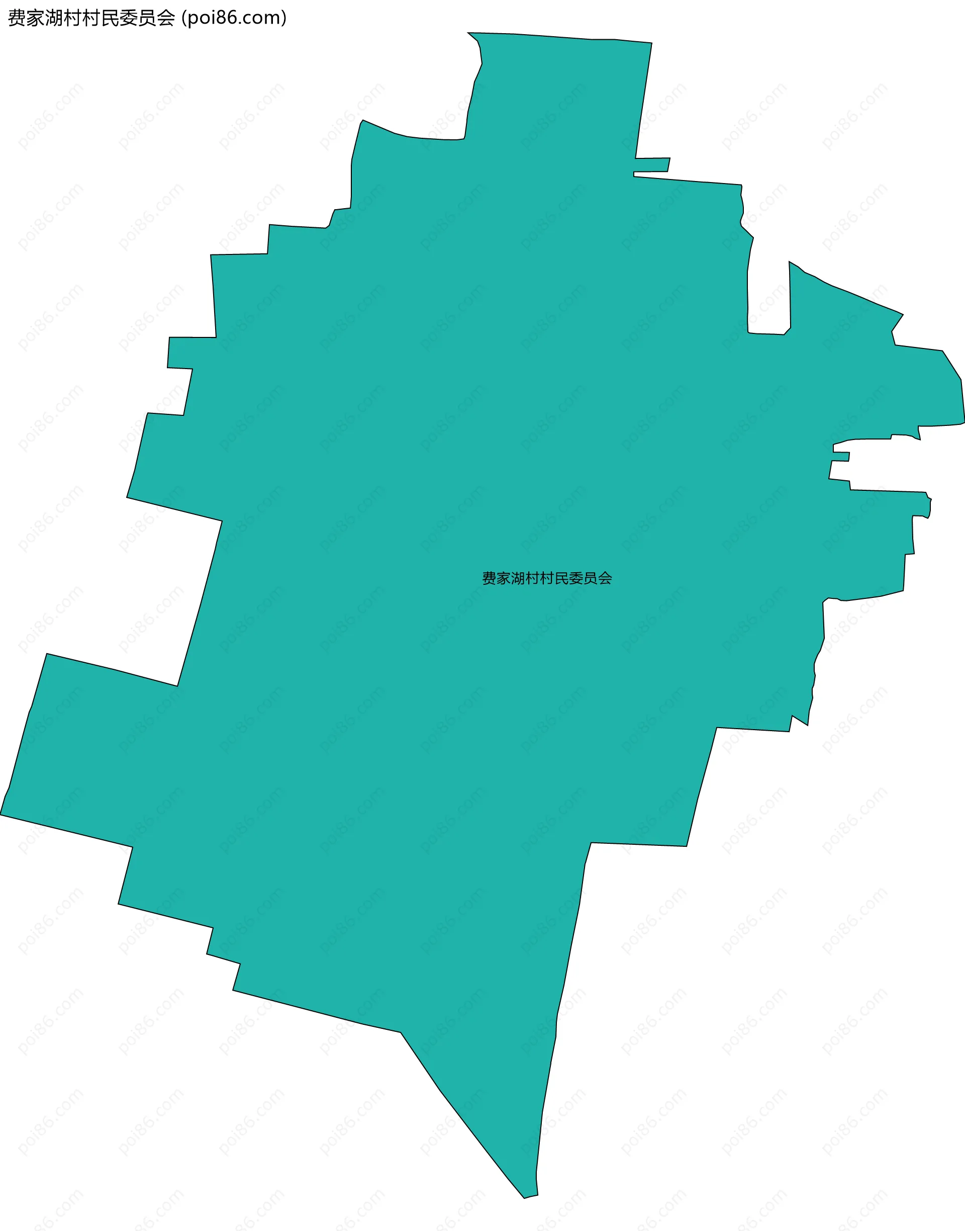 费家湖村村民委员会边界地图