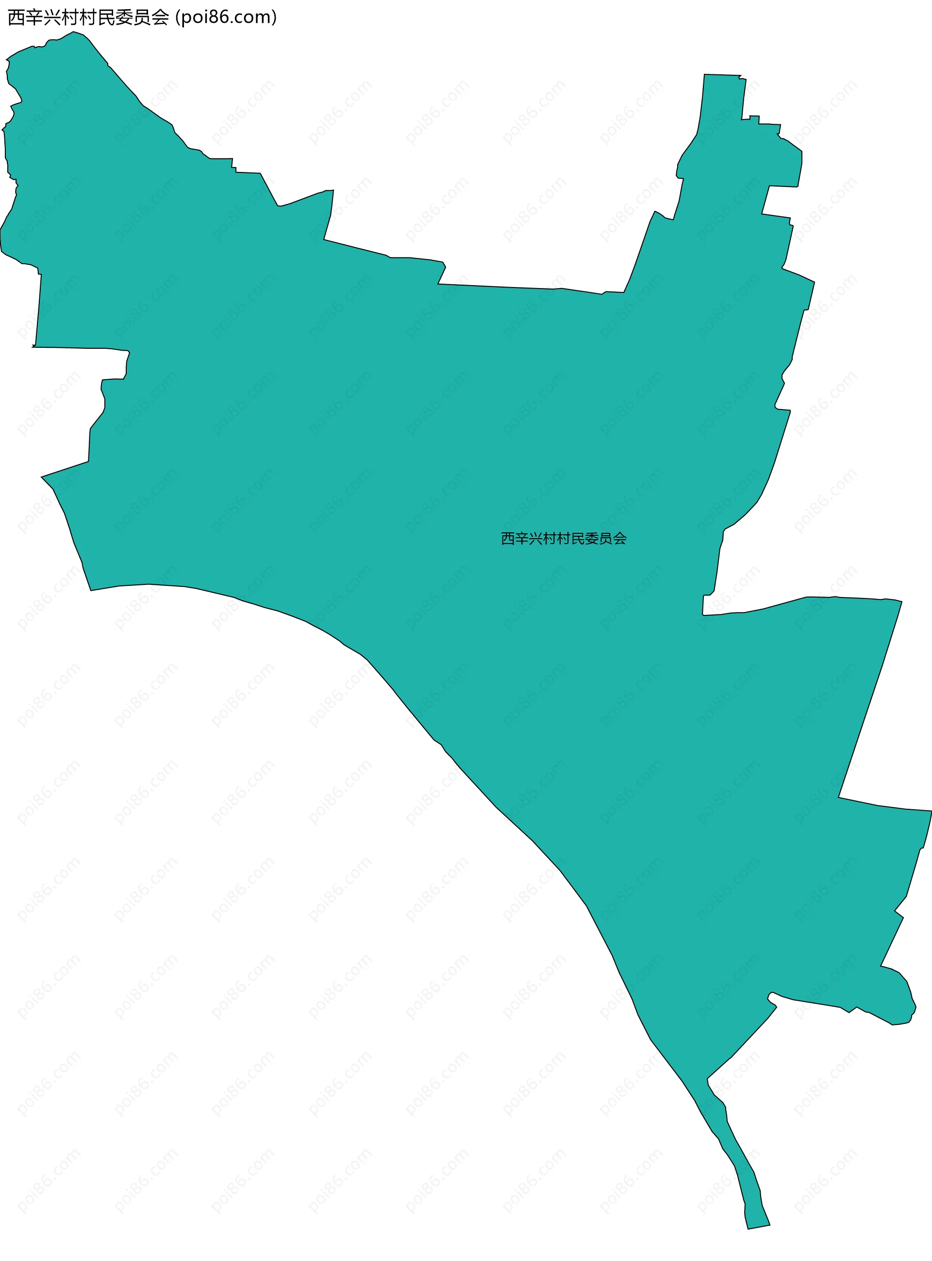 西辛兴村村民委员会边界地图