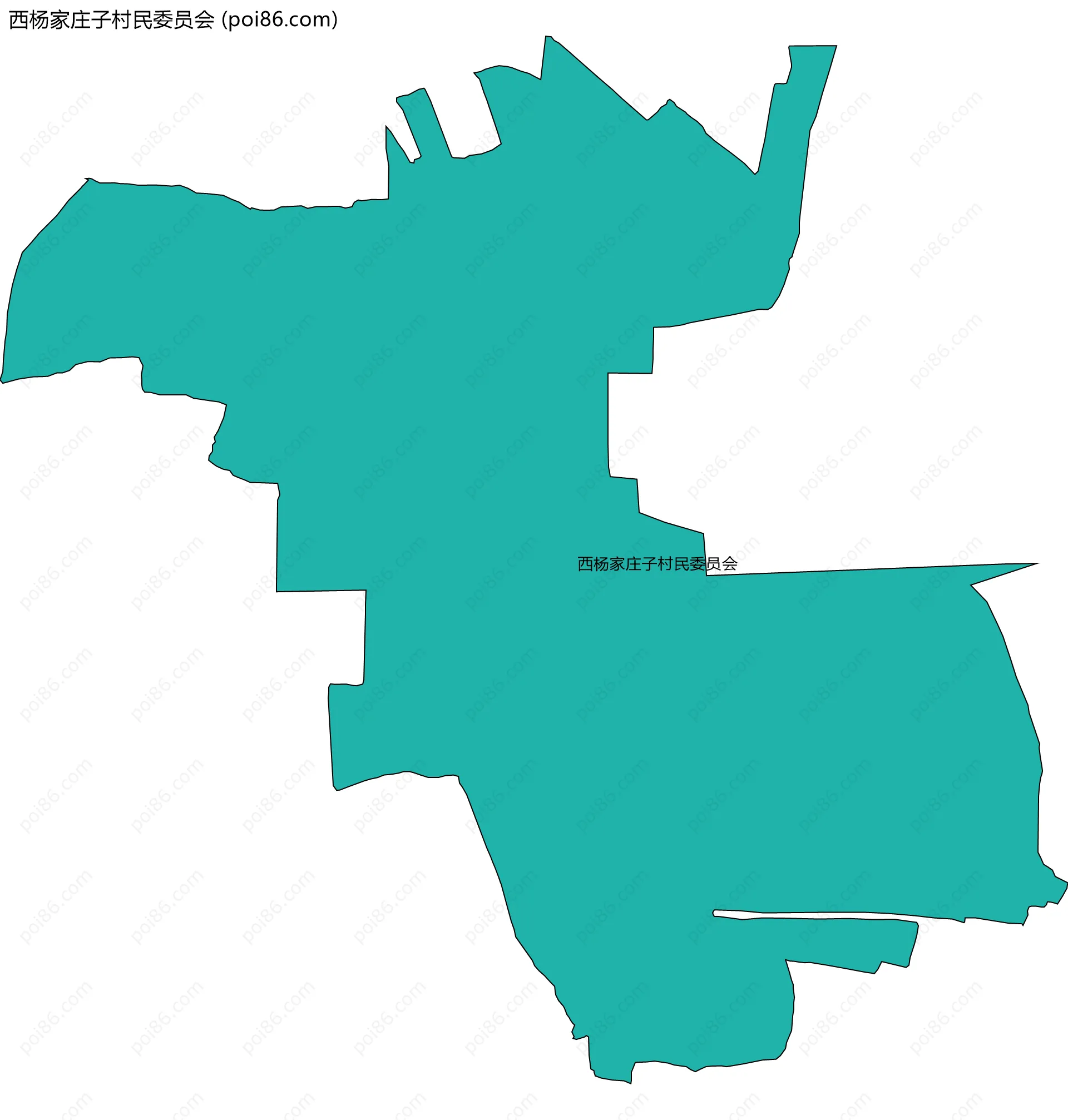西杨家庄子村民委员会边界地图