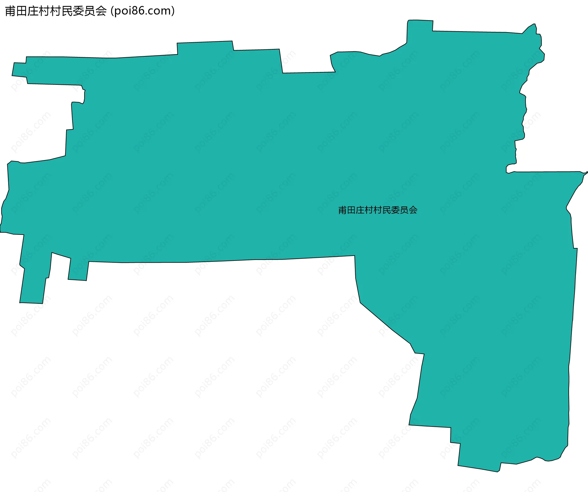 甫田庄村村民委员会边界地图