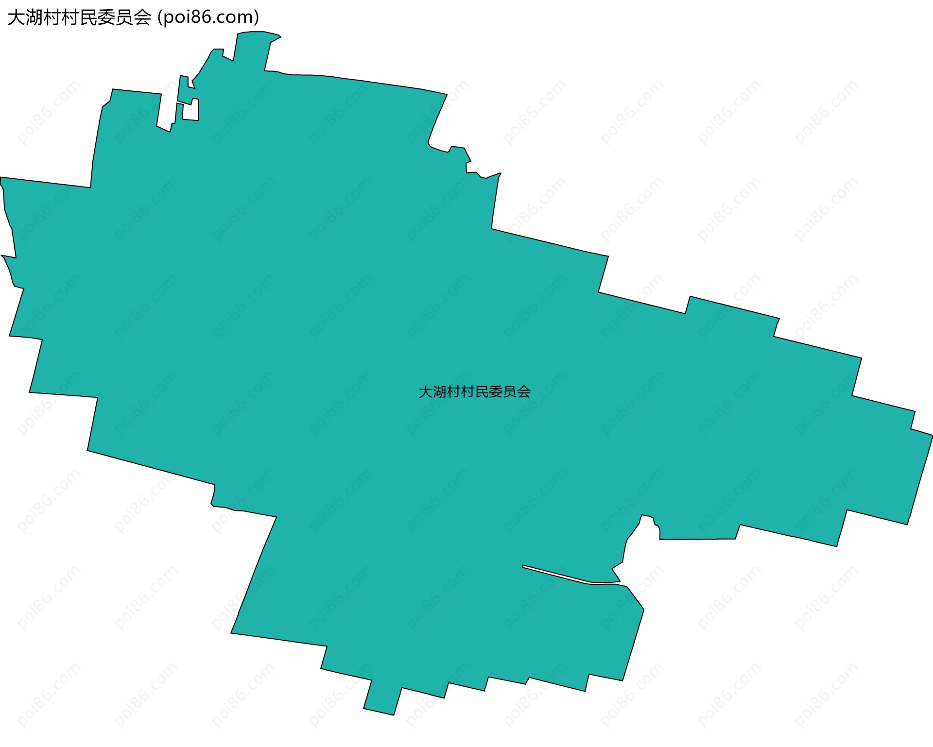 大湖村村民委员会边界地图