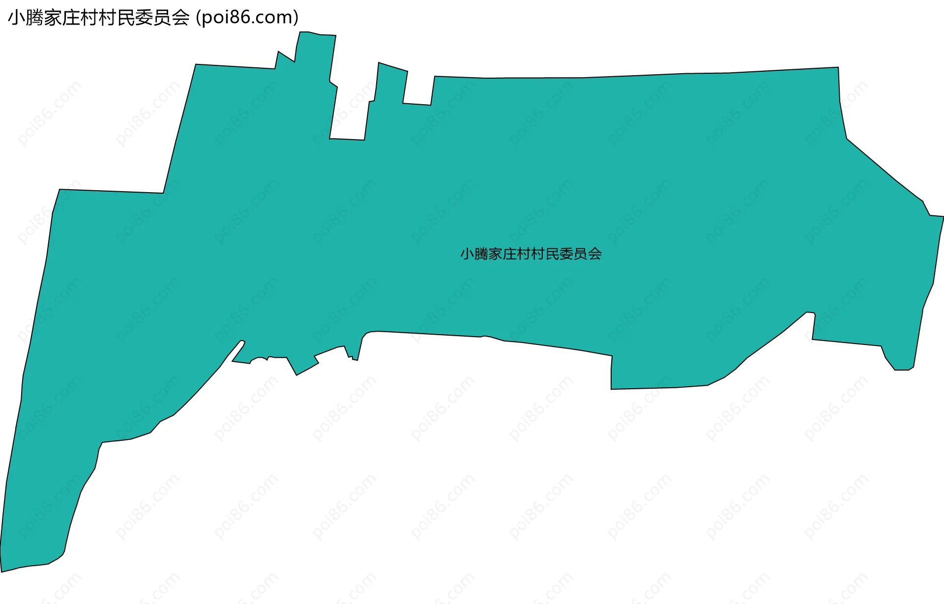 小腾家庄村村民委员会边界地图