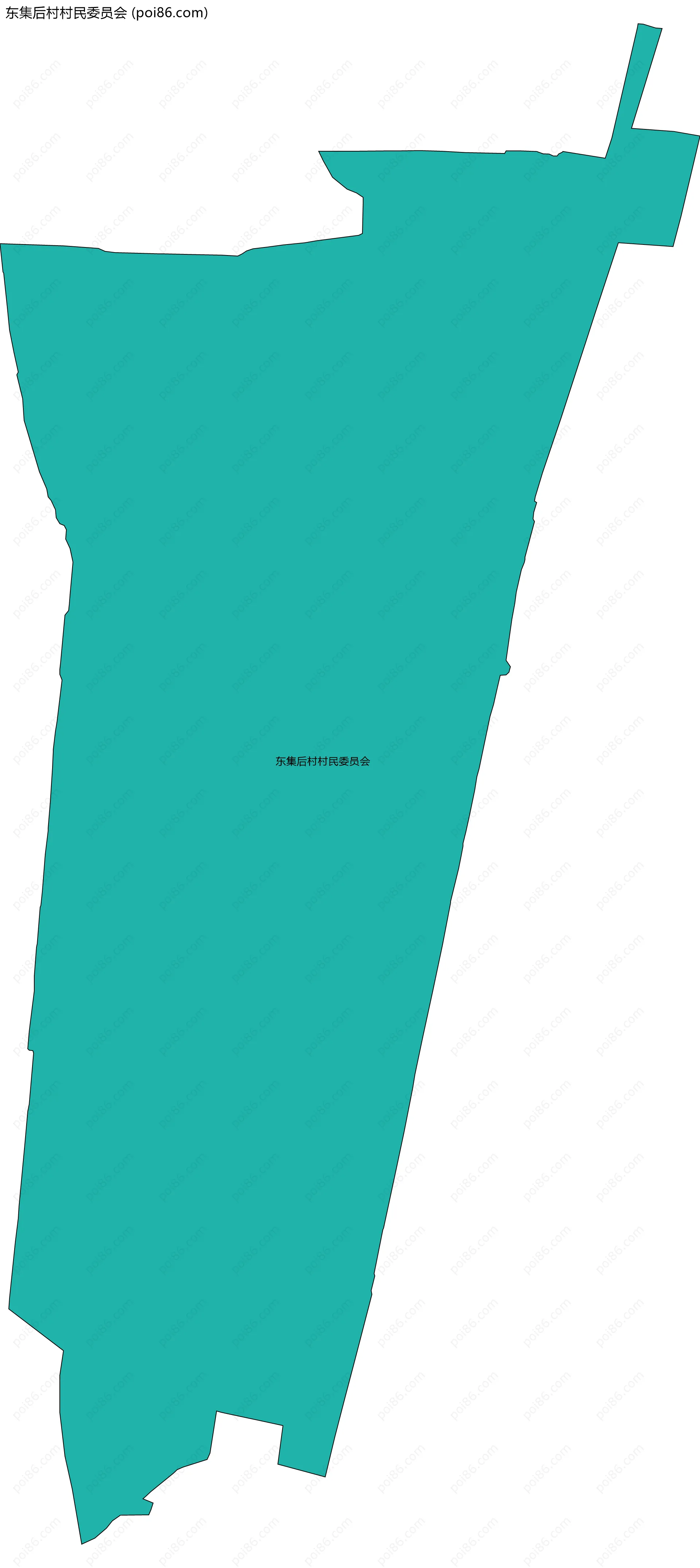 东集后村村民委员会边界地图