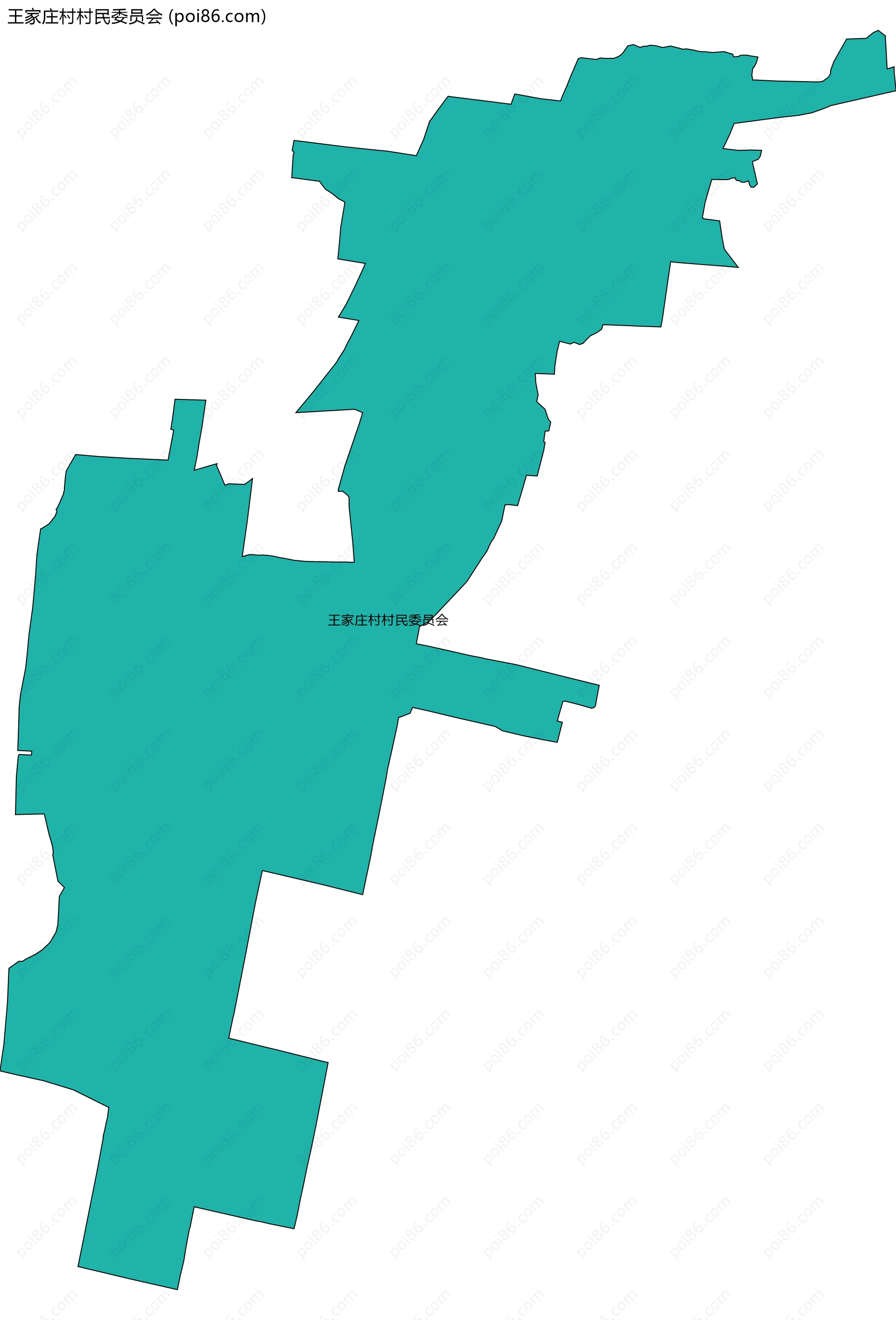 王家庄村村民委员会边界地图