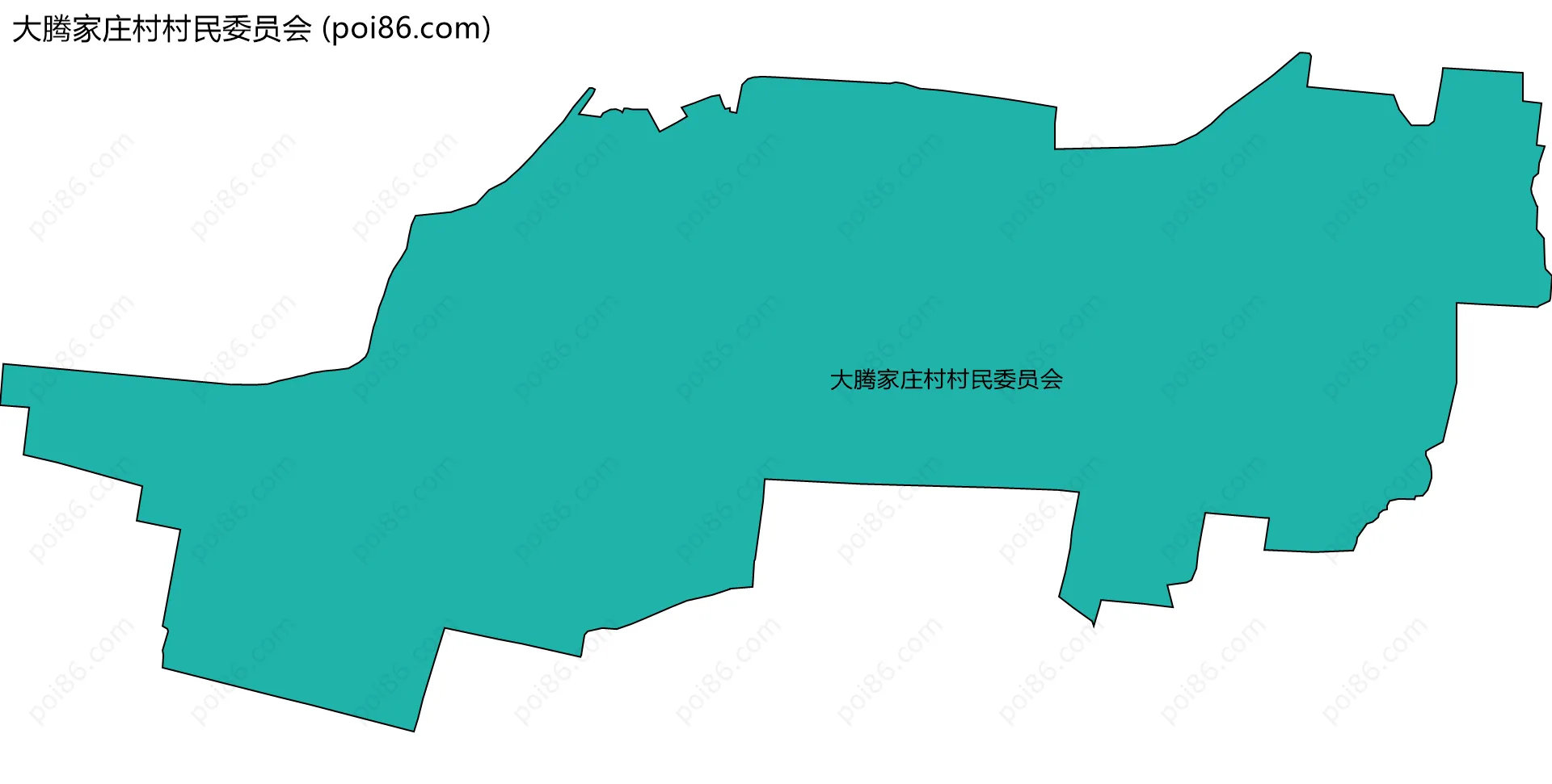 大腾家庄村村民委员会边界地图