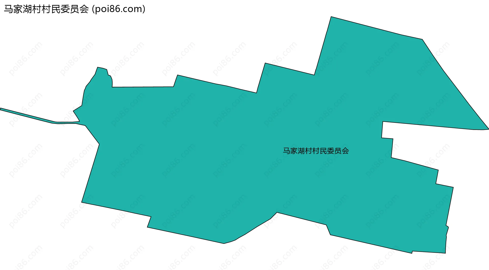 马家湖村村民委员会边界地图