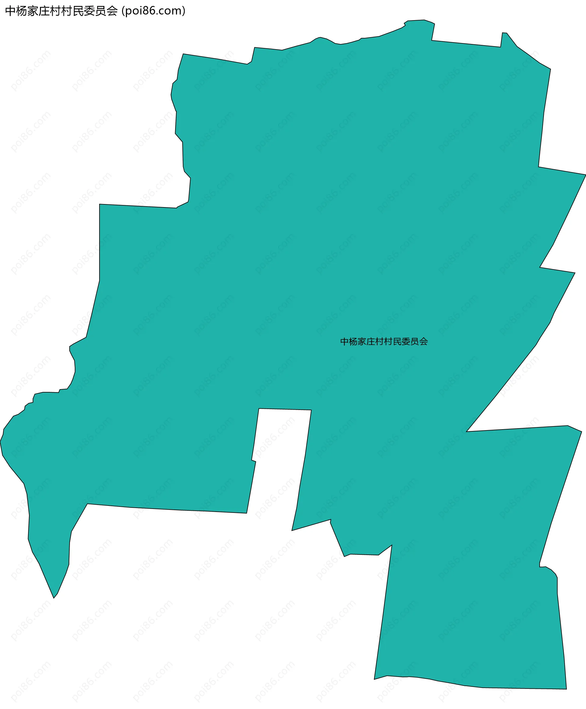 中杨家庄村村民委员会边界地图