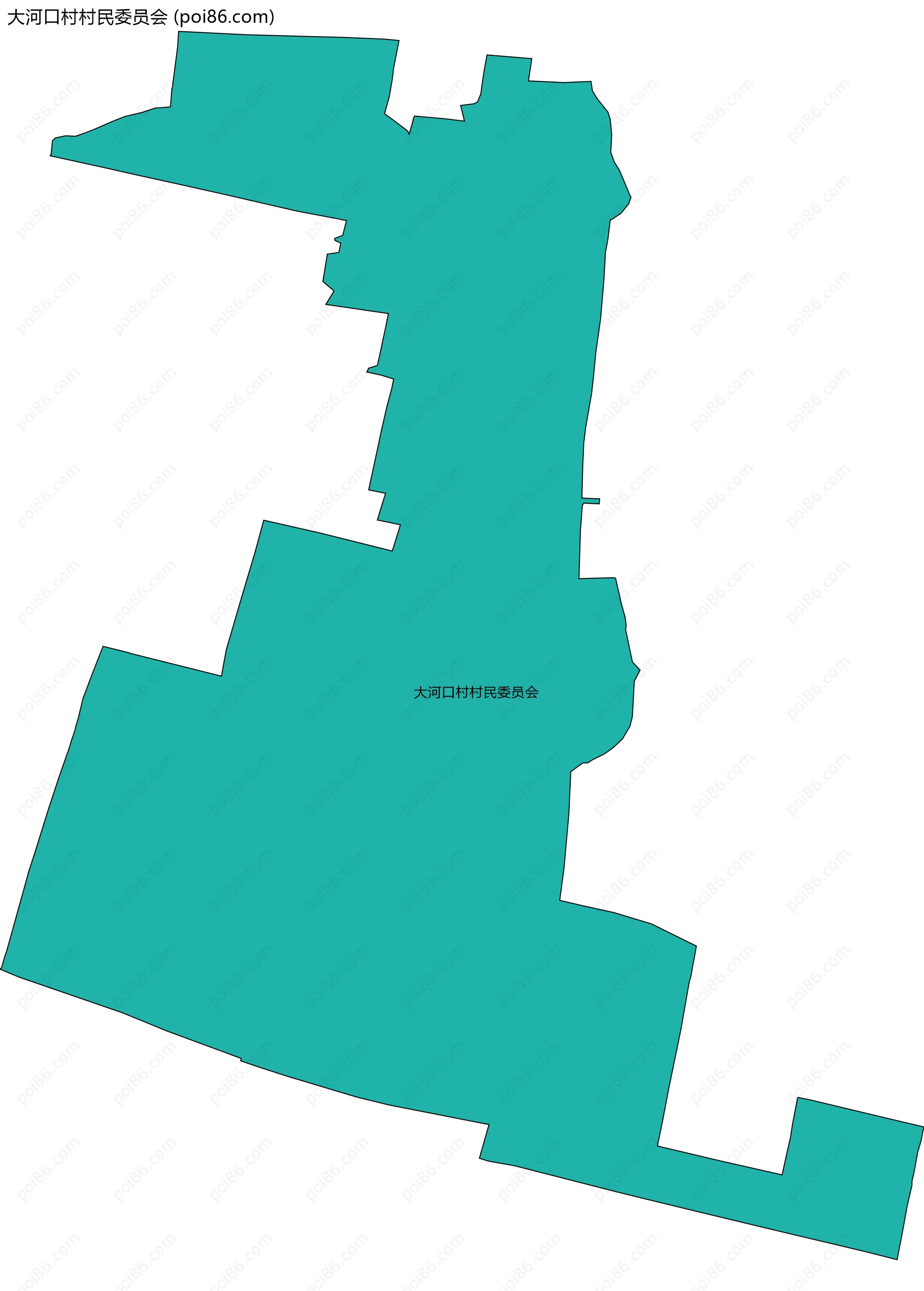 大河口村村民委员会边界地图