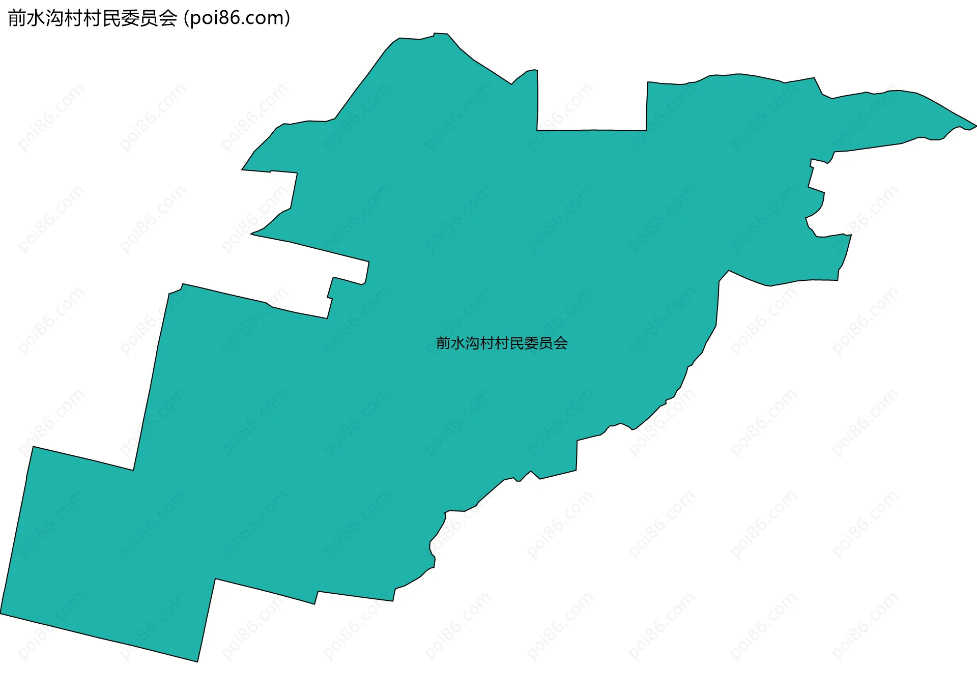 前水沟村村民委员会边界地图